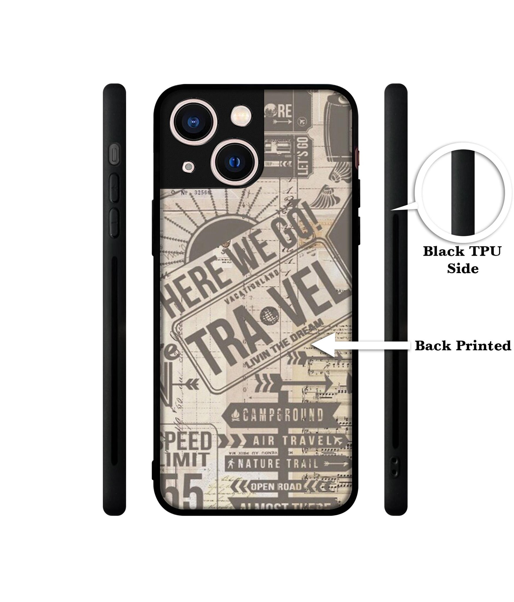Travel Designer 2D Printed Back Case Cover for Apple iPhone 13 Mini