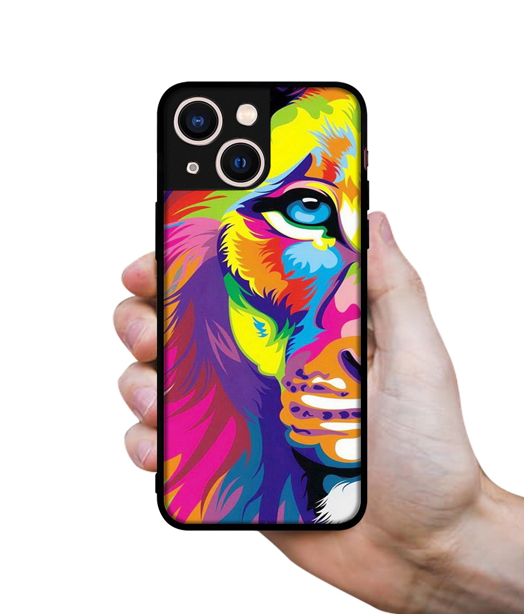 Lion Designer 2D Printed Back Case Cover for Apple iPhone 13 Mini