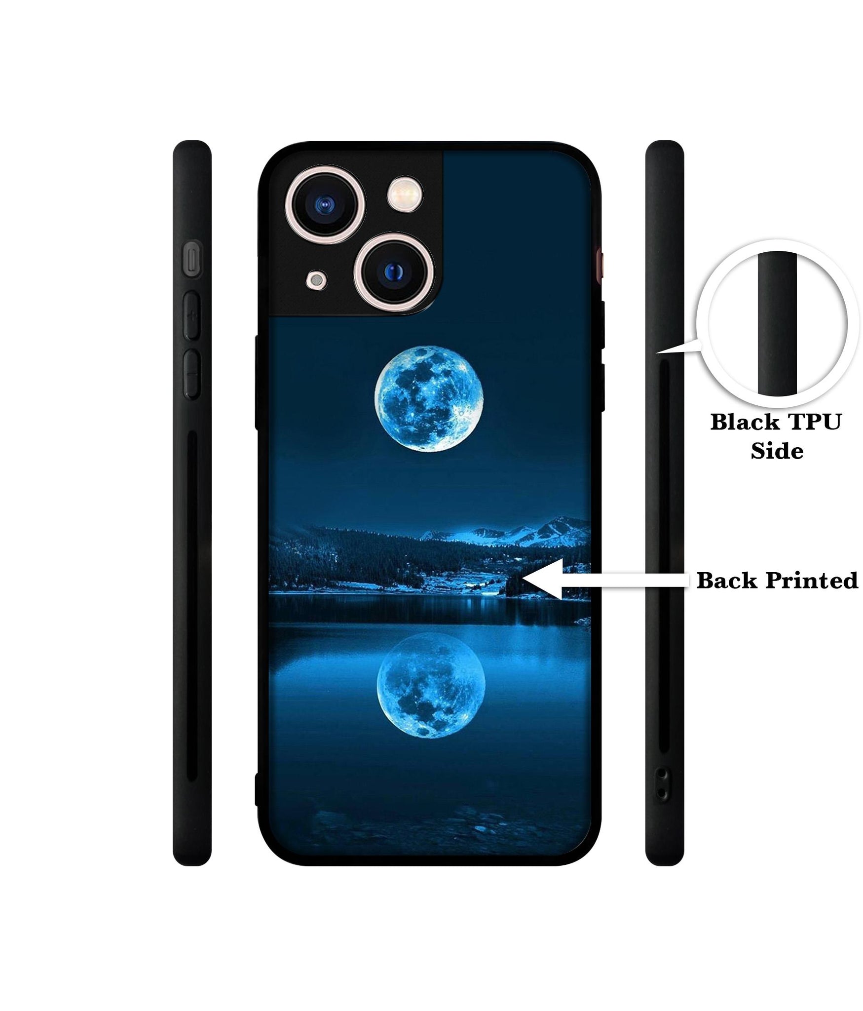 Moon Pattern Print Designer 2D Printed Back Case Cover for Apple iPhone 13 Mini