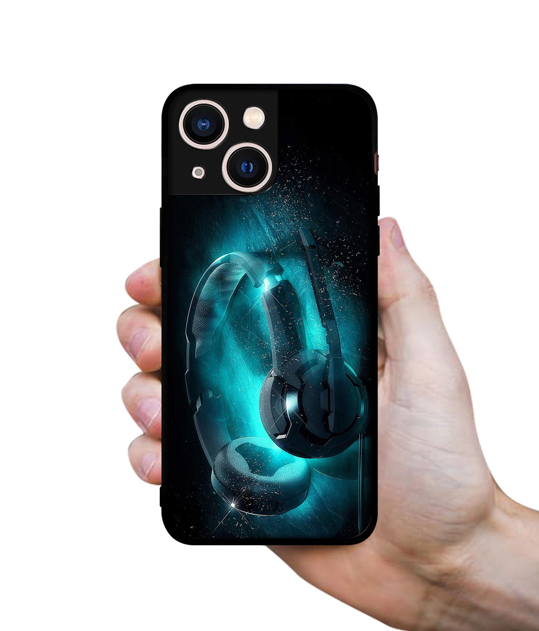 Cool Headphone Designer 2D Printed Back Case Cover for Apple iPhone 13 Mini