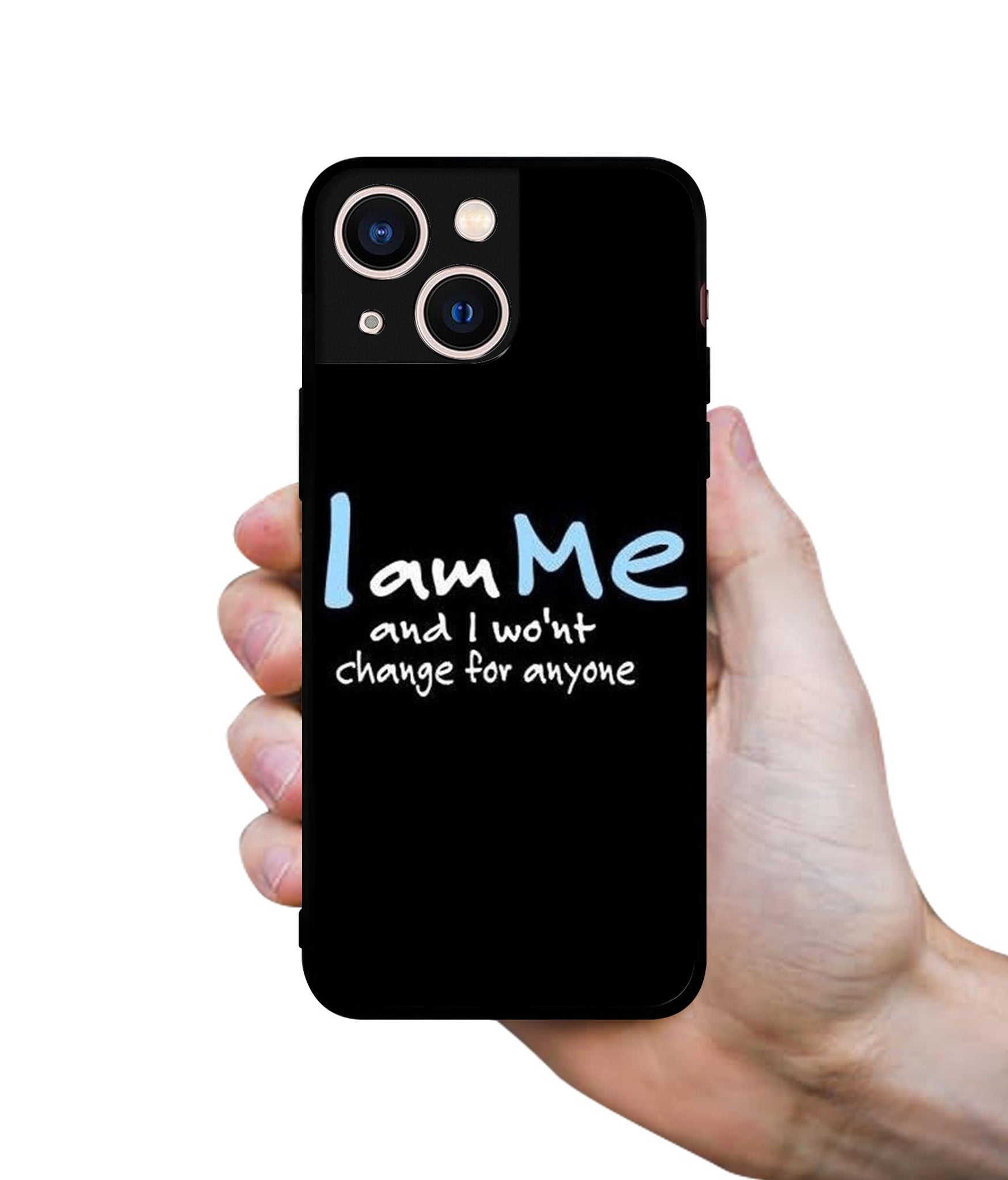 I Am Me Quotes Designer 2D Printed Back Case Cover for Apple iPhone 13 Mini
