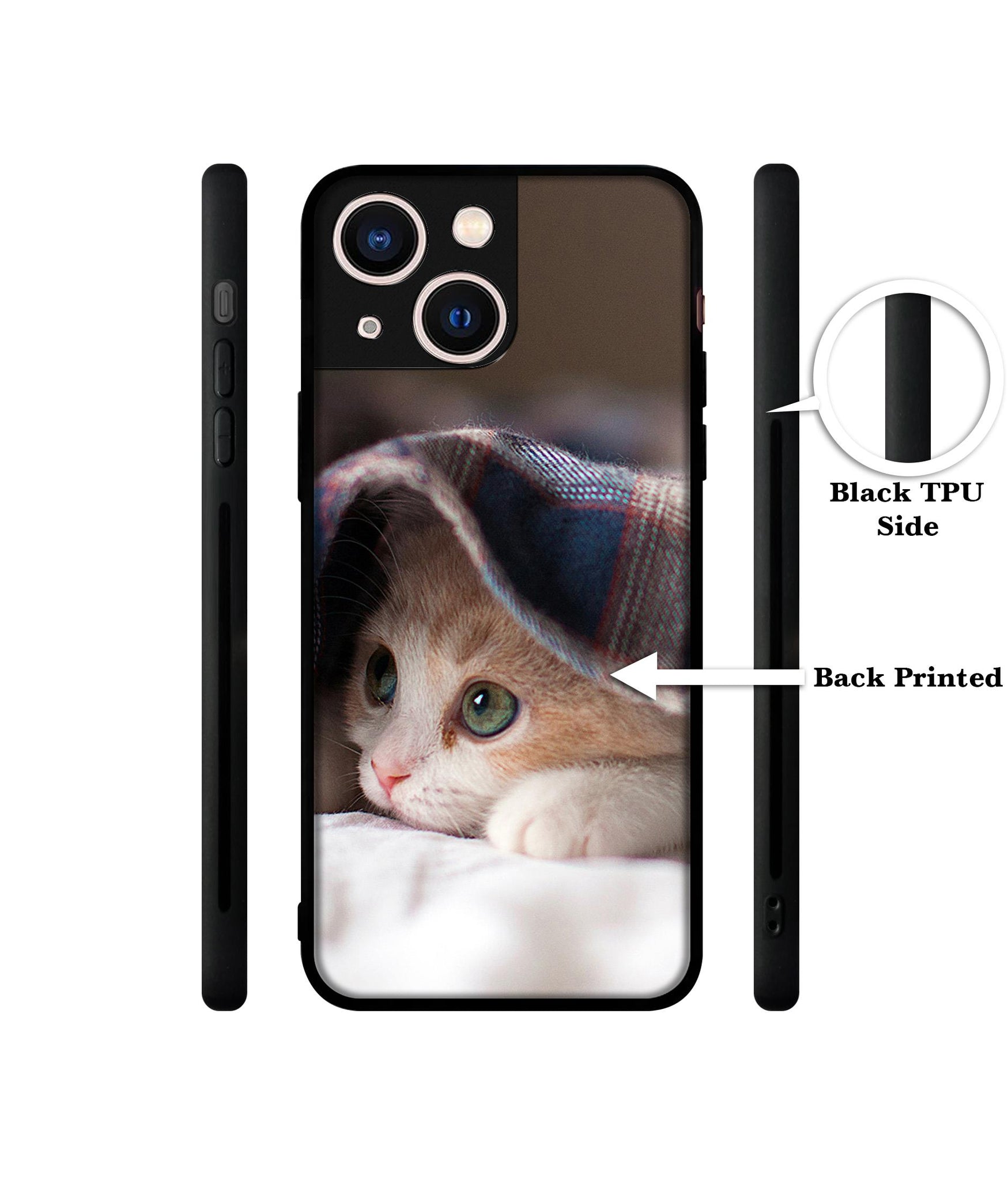 Sleepy Kitten Designer 2D Printed Back Case Cover for Apple iPhone 13 Mini