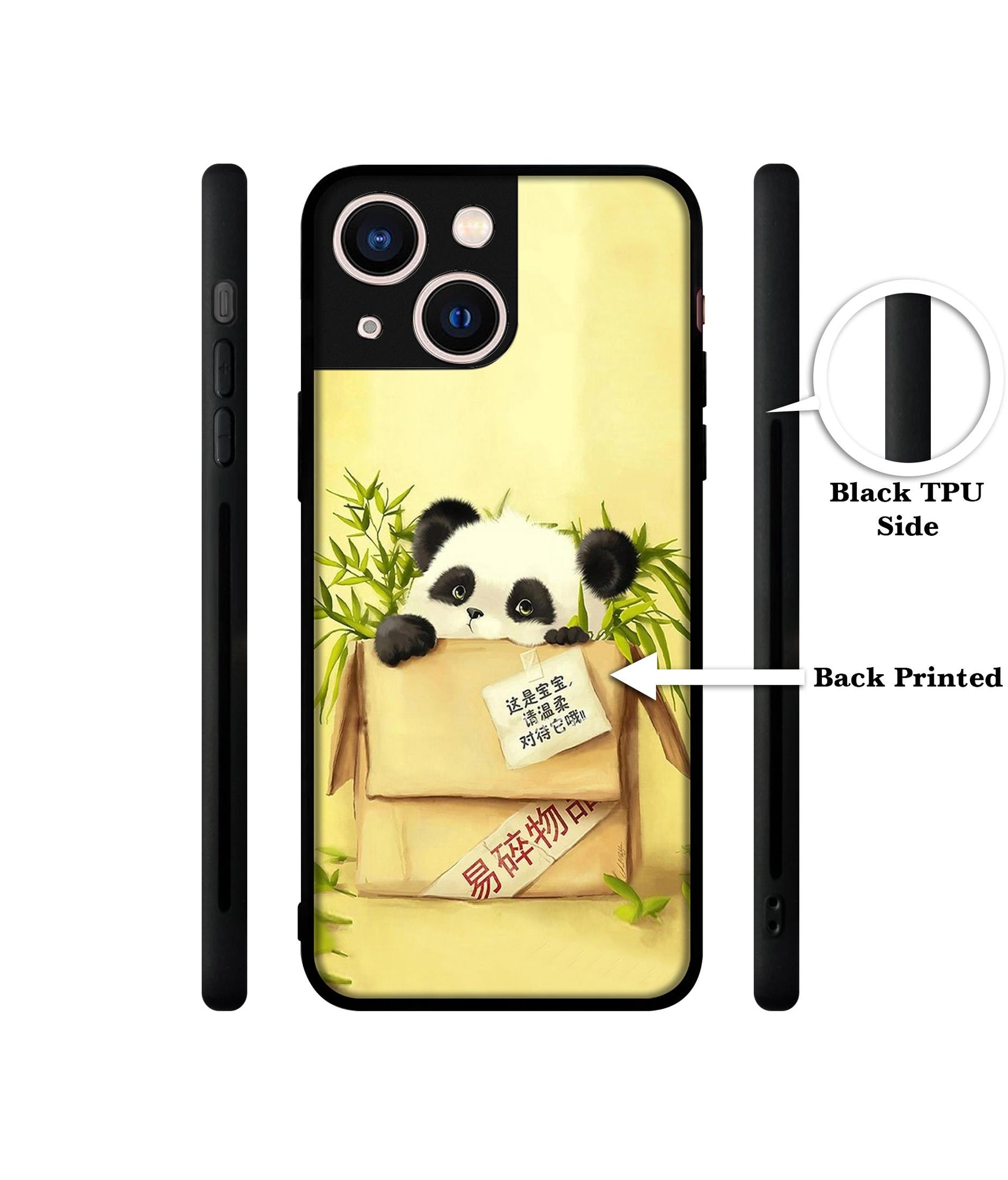 Panda In Box Designer 2D Printed Back Case Cover for Apple iPhone 13 Mini