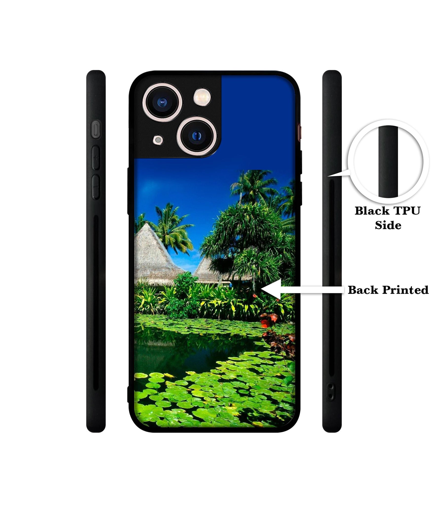 Tropics Water Designer 2D Printed Back Case Cover for Apple iPhone 13 Mini