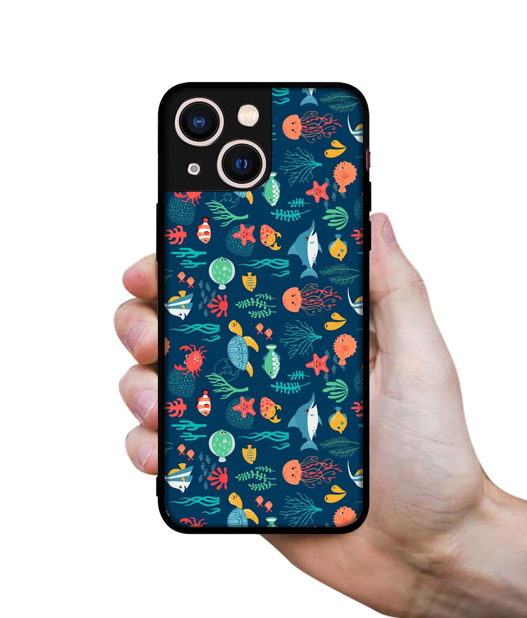 Aquarium Texture Designer 2D Printed Back Case Cover for Apple iPhone 13 Mini