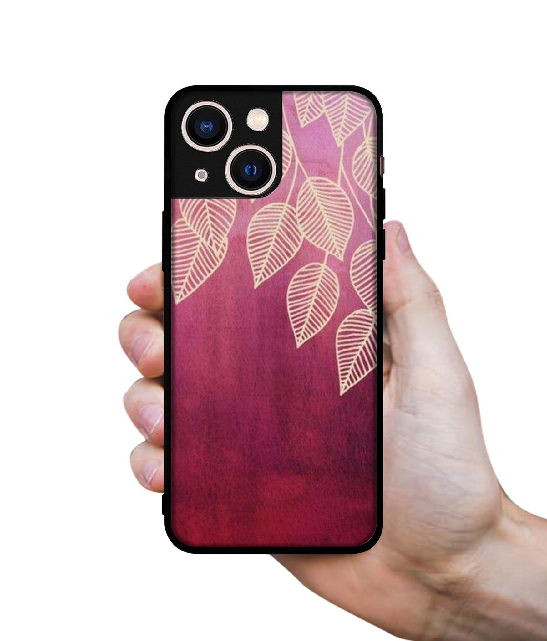 Leaf Pattern Designer 2D Printed Back Case Cover for Apple iPhone 13 Mini