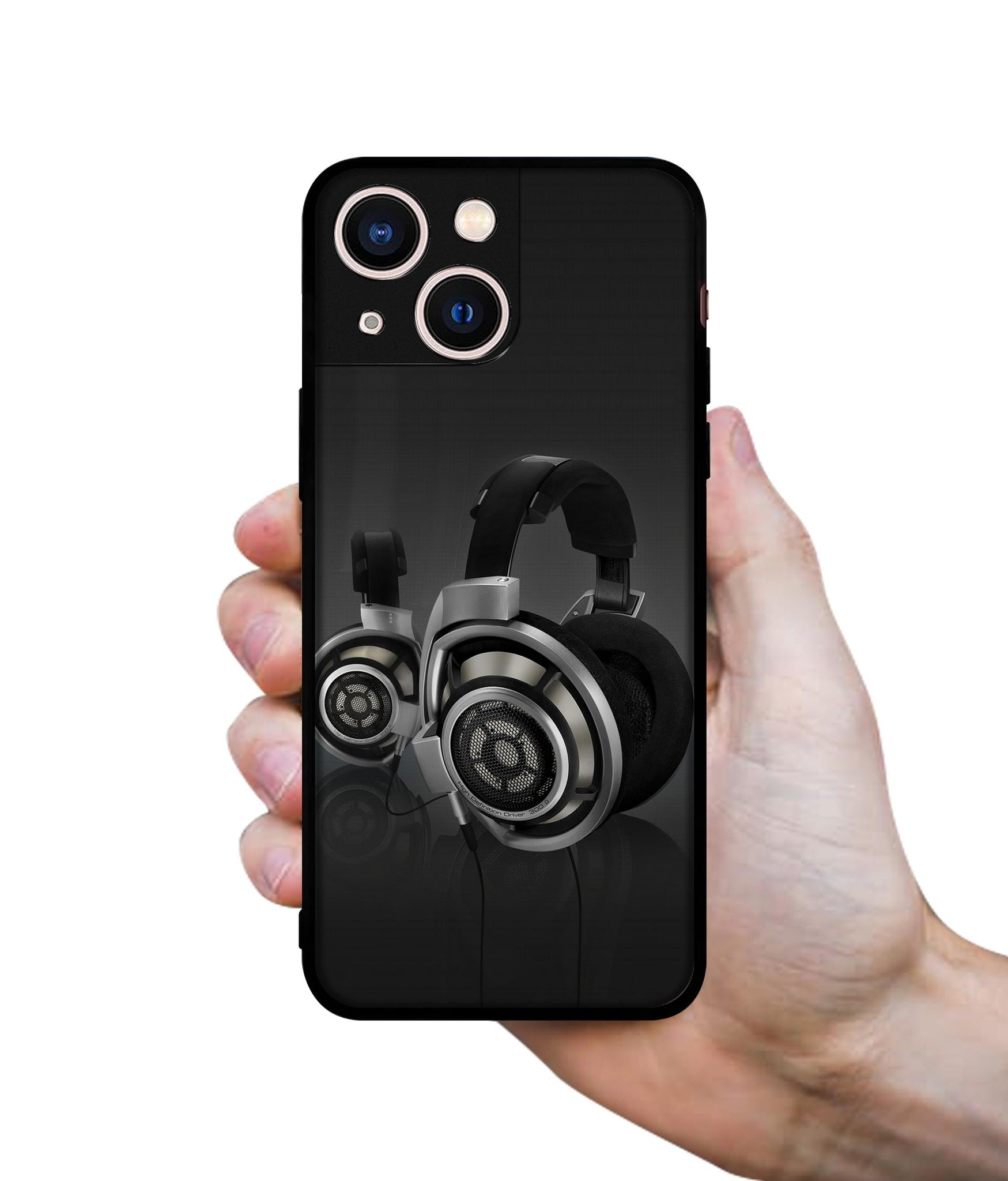 Head Phone Designer 2D Printed Back Case Cover for Apple iPhone 13 Mini