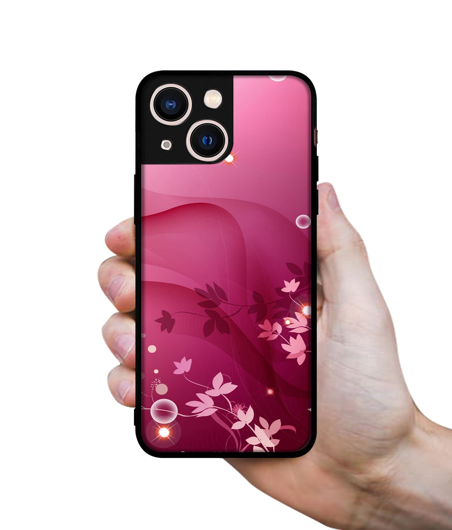Pink Abstract Designer 2D Printed Back Case Cover for Apple iPhone 13 Mini