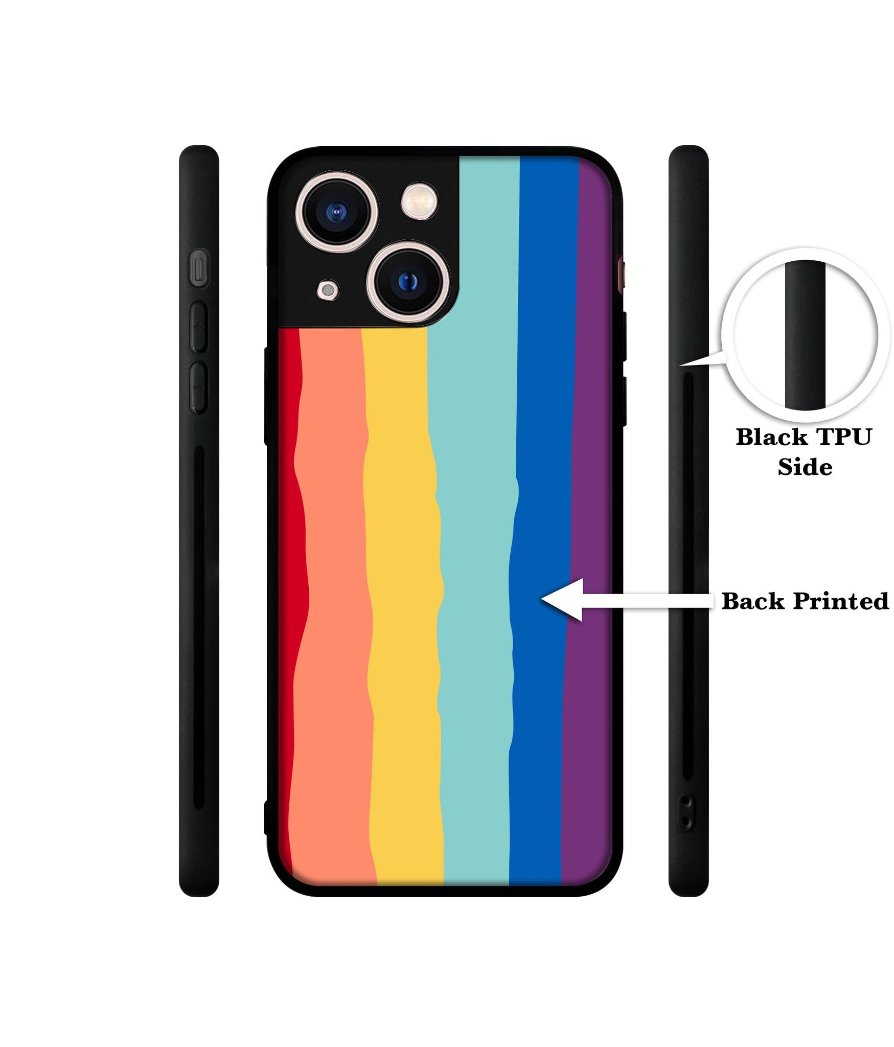 Rainbow Designer 2D Printed Back Case Cover for Apple iPhone 13 Mini