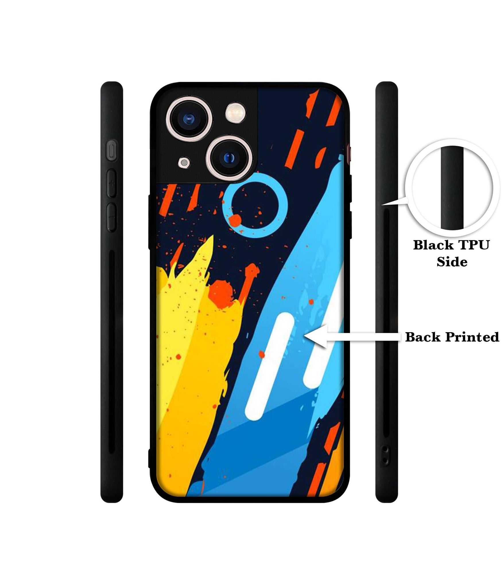 Abstract Stripes Geometric Figures Designer 2D Printed Back Case Cover for Apple iPhone 13 Mini
