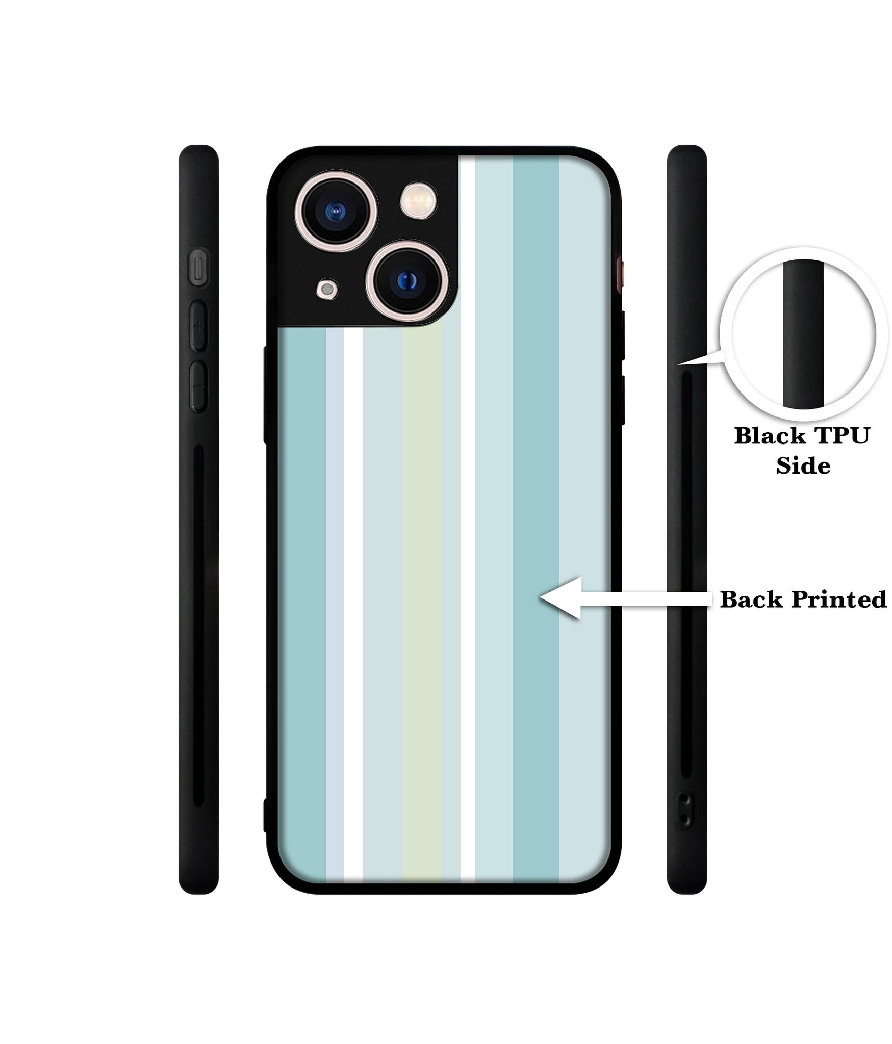 Light Green Stripes Designer 2D Printed Back Case Cover for Apple iPhone 13 Mini