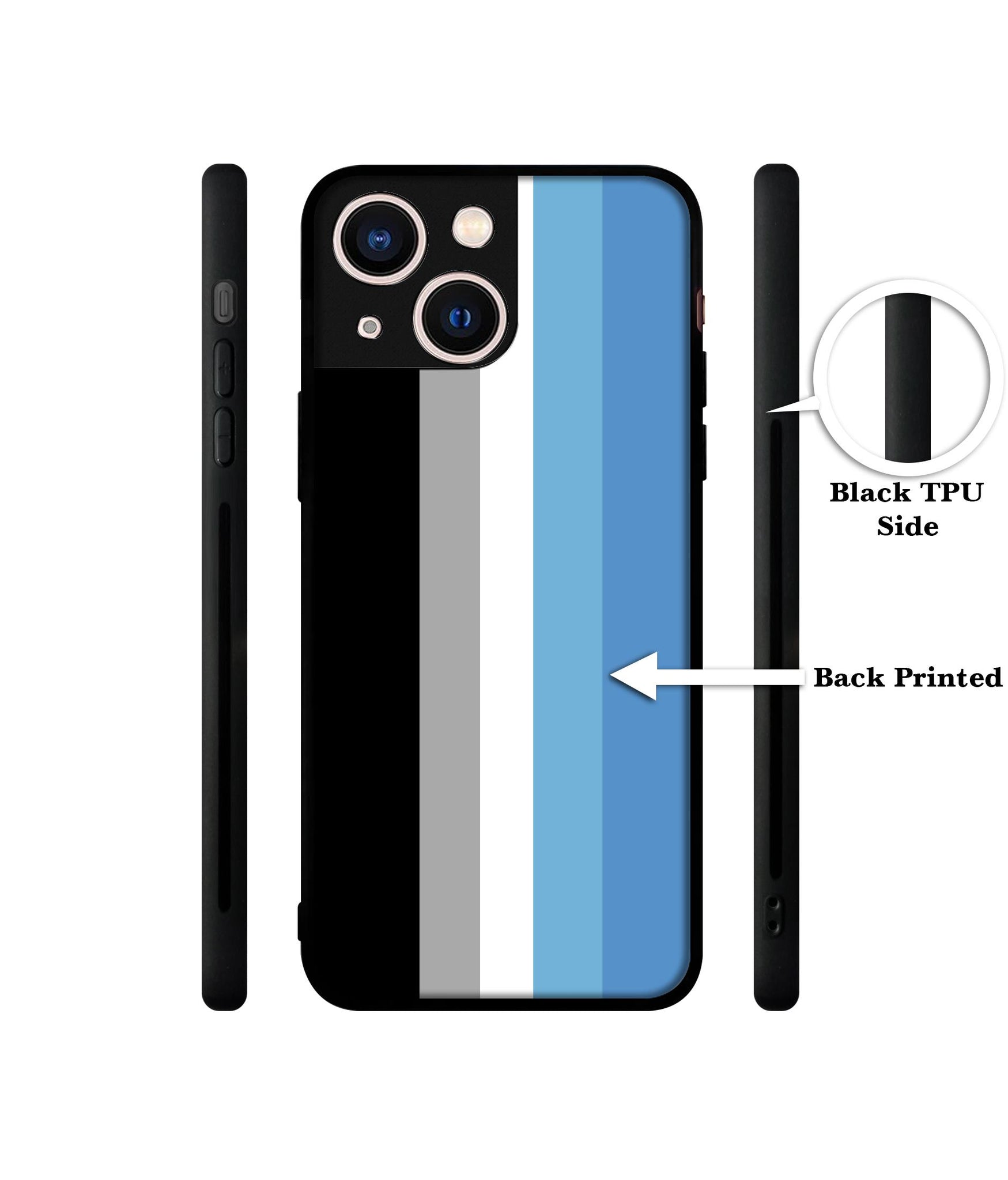 White and Blue Lines Designer 2D Printed Back Case Cover for Apple iPhone 13 Mini
