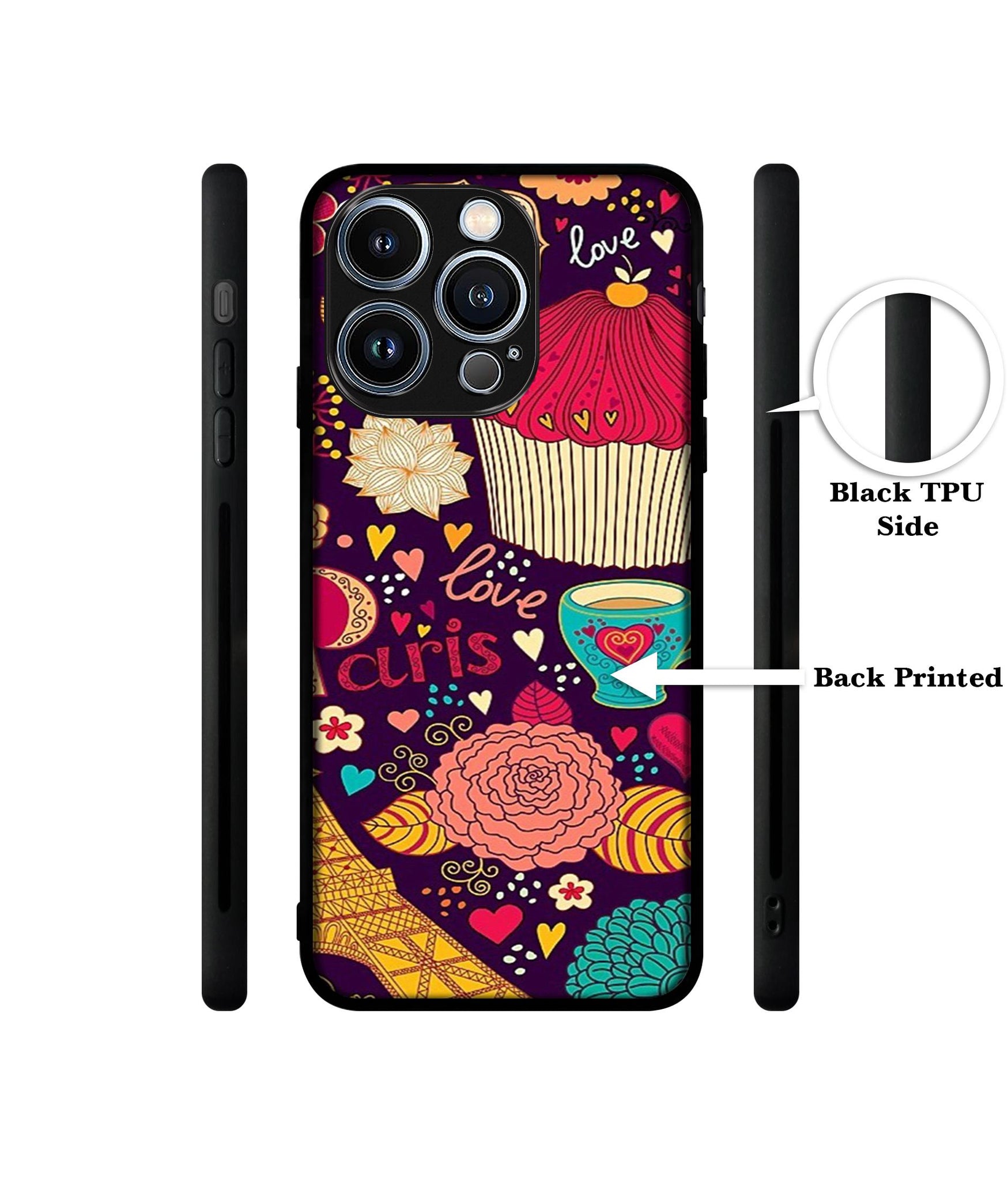 Paris Flower Love Designer 2D Printed Back Case Cover for Apple iPhone 13 Pro