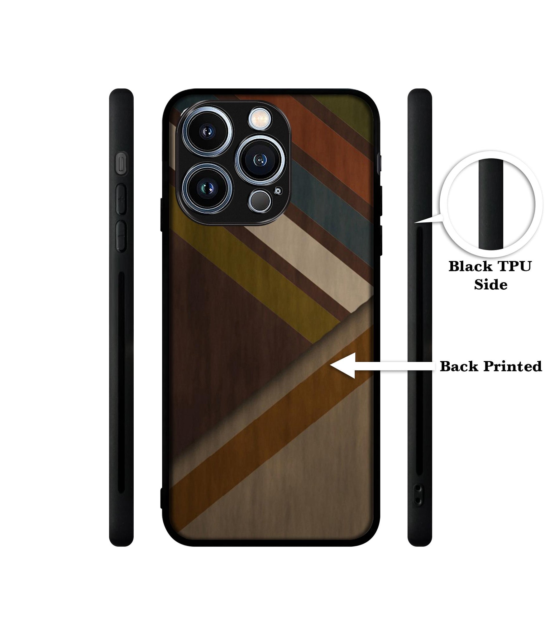 Colorful Wooden Pattern Designer 2D Printed Back Case Cover for Apple iPhone 13 Pro