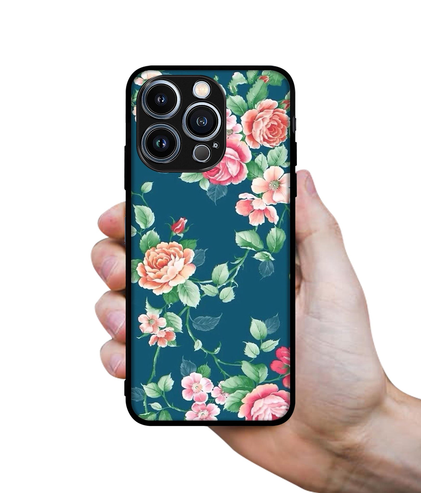 Vintage Floral Designer 2D Printed Back Case Cover for Apple iPhone 13 Pro