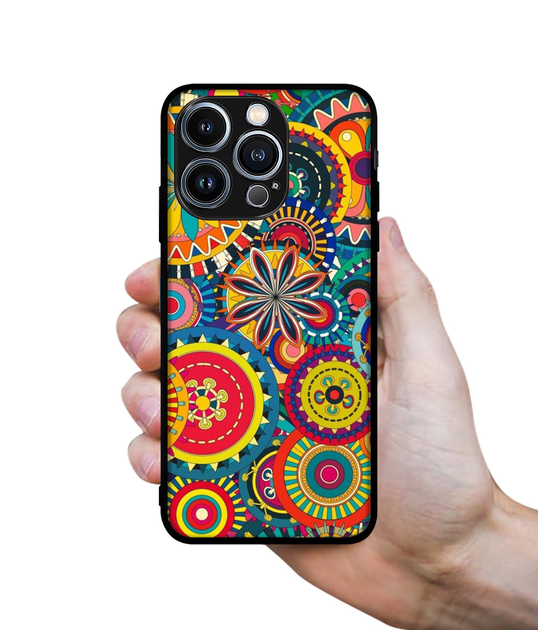 Ring Pattern Print Designer 2D Printed Back Case Cover for Apple iPhone 13 Pro