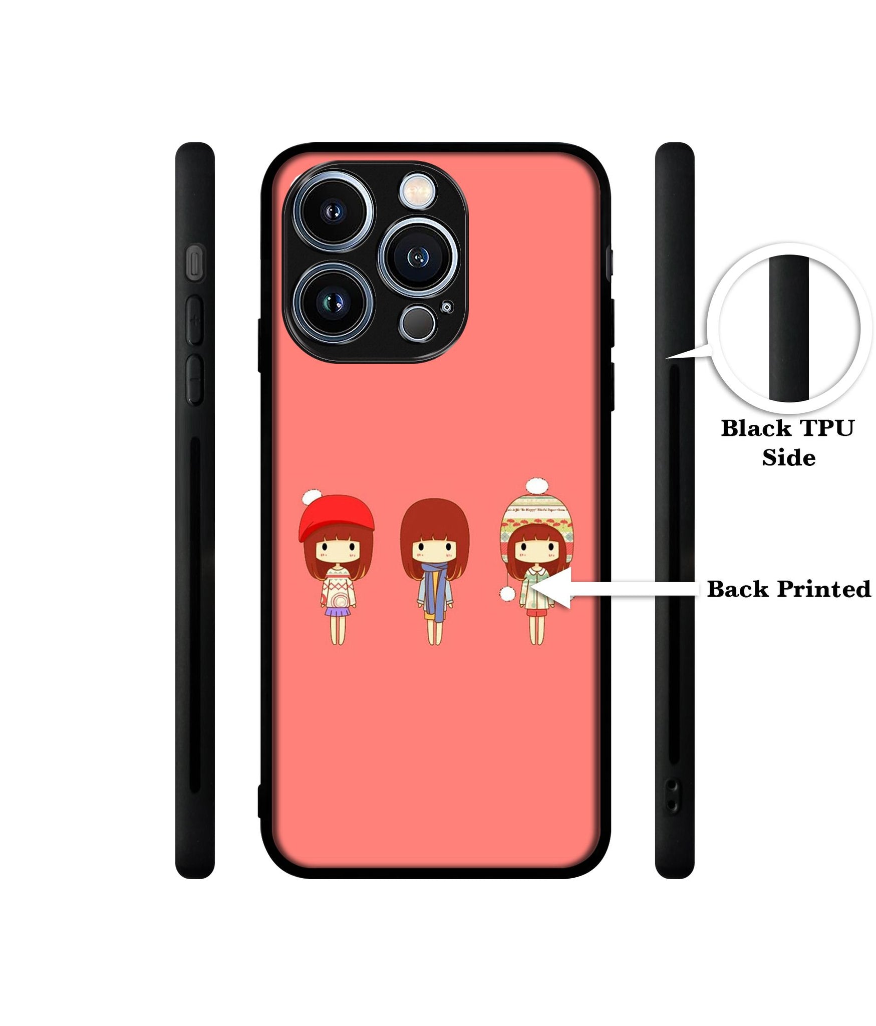 Cute Girls Designer 2D Printed Back Case Cover for Apple iPhone 13 Pro