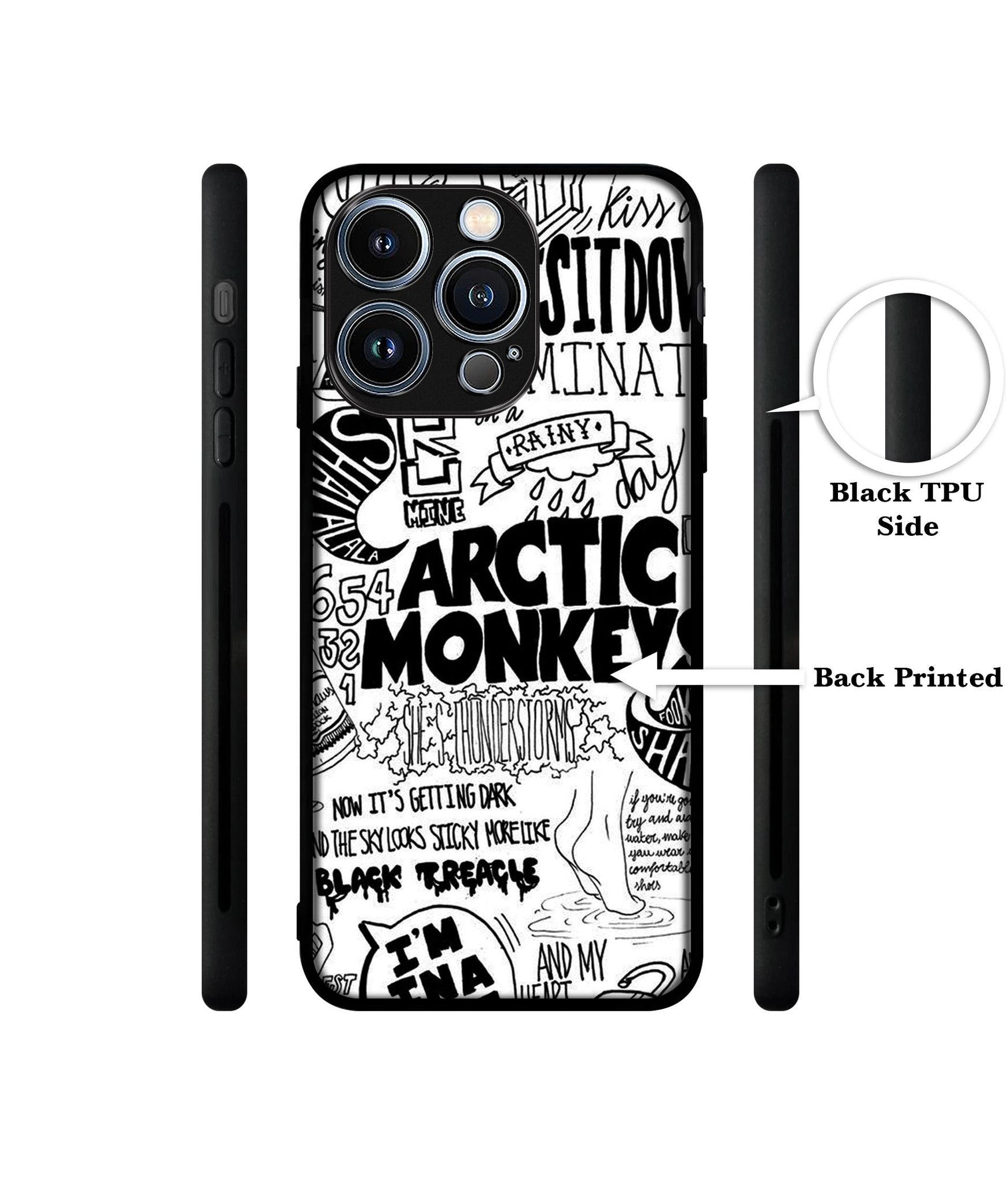 Arctic Monkeys Pattern Designer 2D Printed Back Case Cover for Apple iPhone 13 Pro