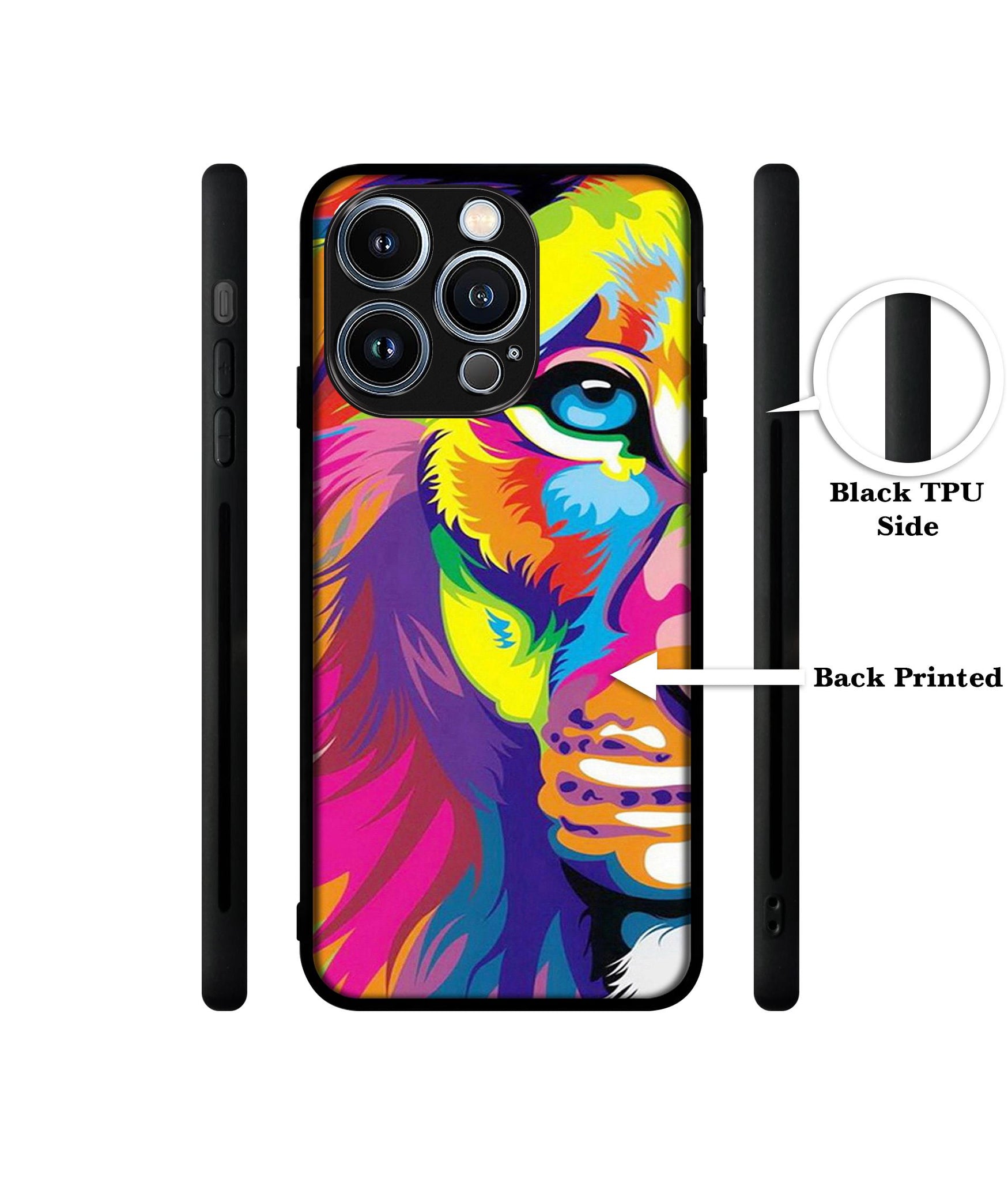 Lion Designer 2D Printed Back Case Cover for Apple iPhone 13 Pro