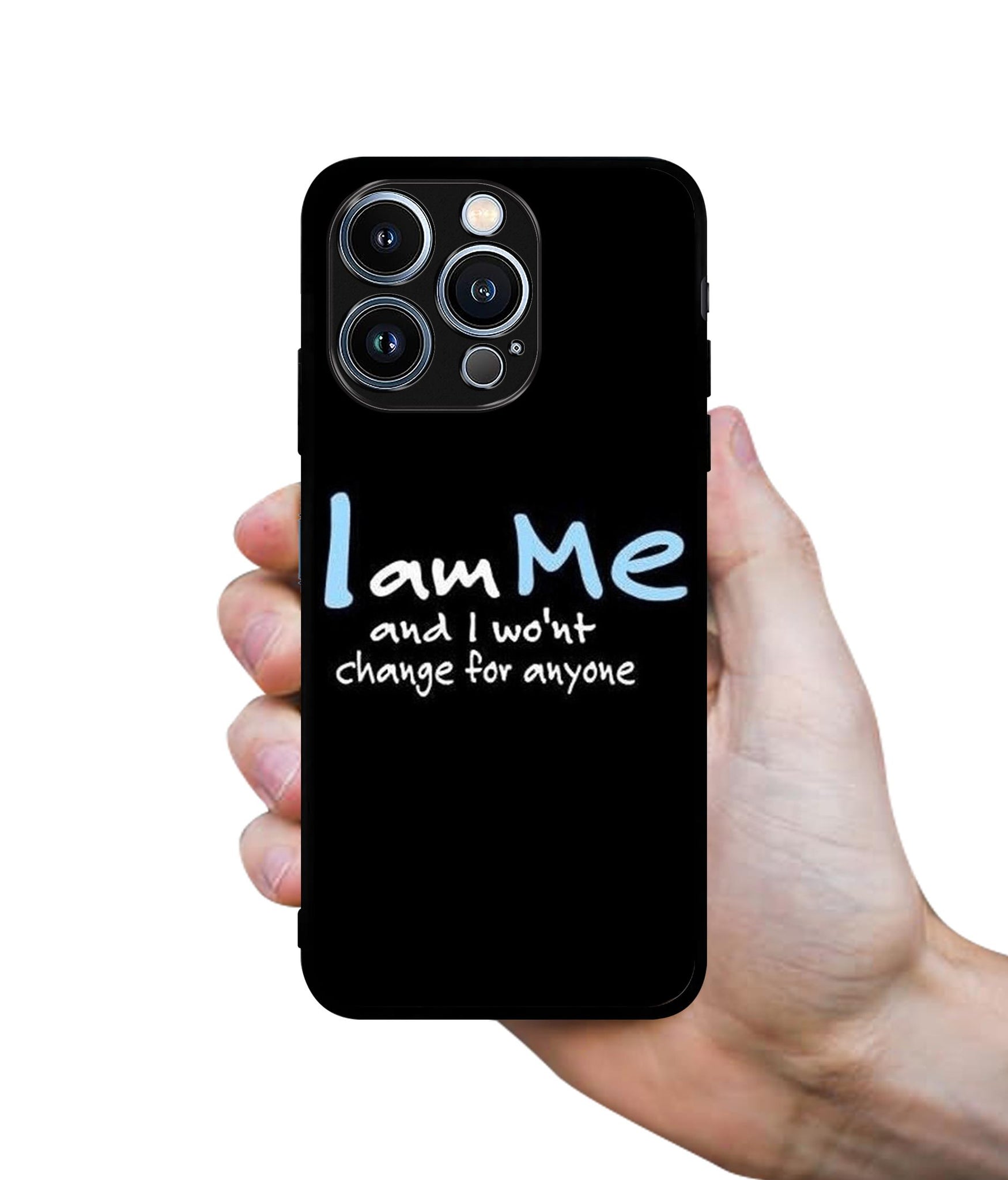 I Am Me Quotes Designer 2D Printed Back Case Cover for Apple iPhone 13 Pro