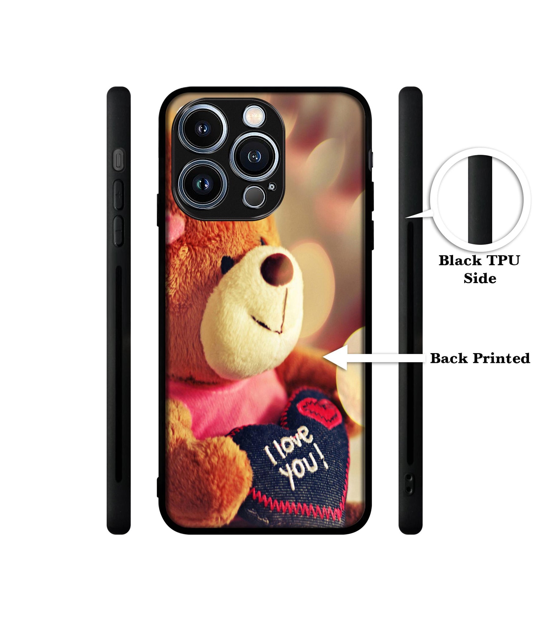 Teddy Bear Designer 2D Printed Back Case Cover for Apple iPhone 13 Pro