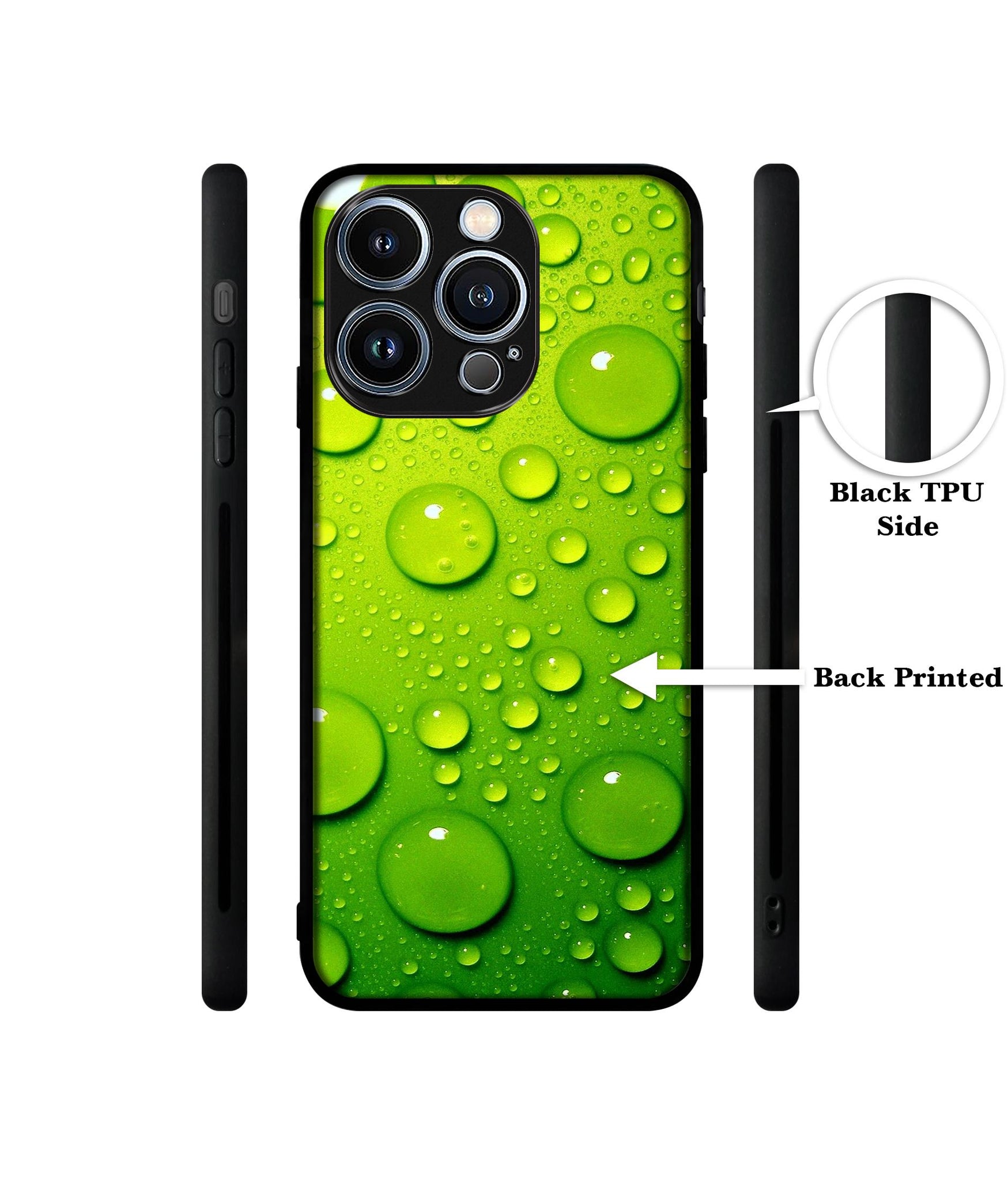 Green Bubbles Designer 2D Printed Back Case Cover for Apple iPhone 13 Pro