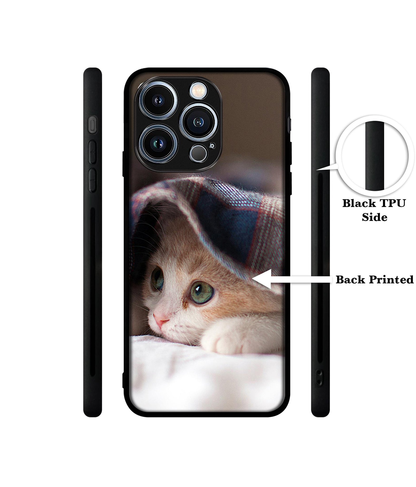 Sleepy Kitten Designer 2D Printed Back Case Cover for Apple iPhone 13 Pro