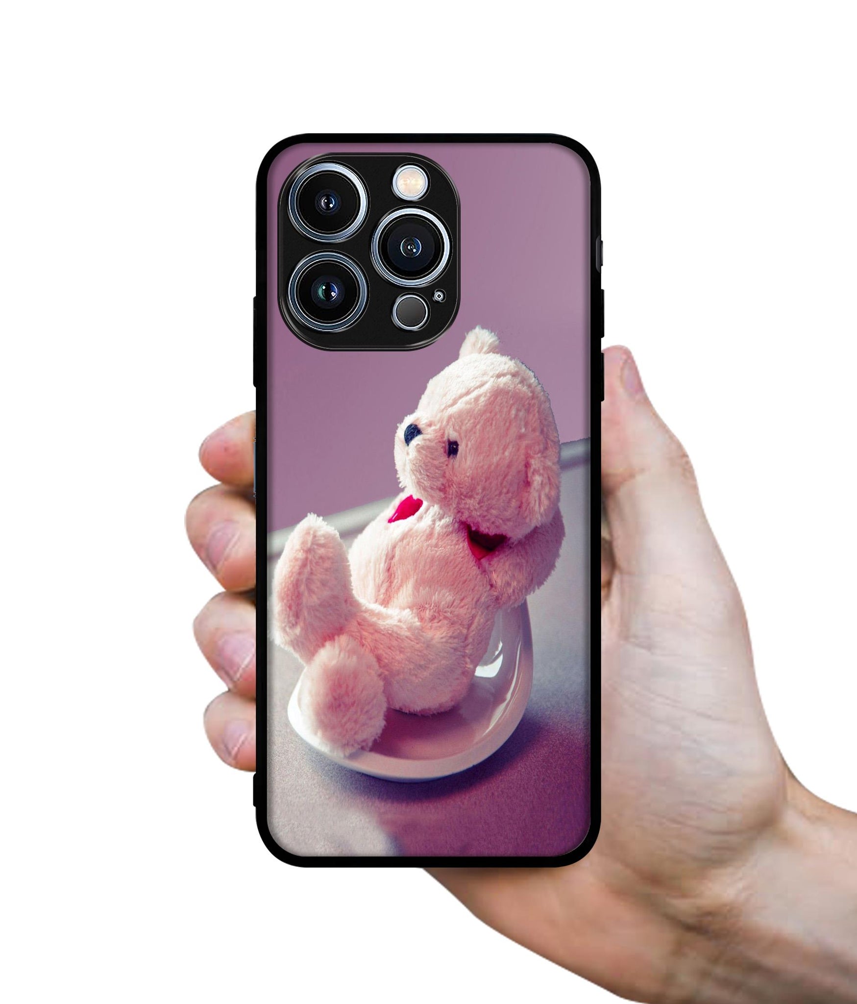 Cute Teddy Bear Designer 2D Printed Back Case Cover for Apple iPhone 13 Pro