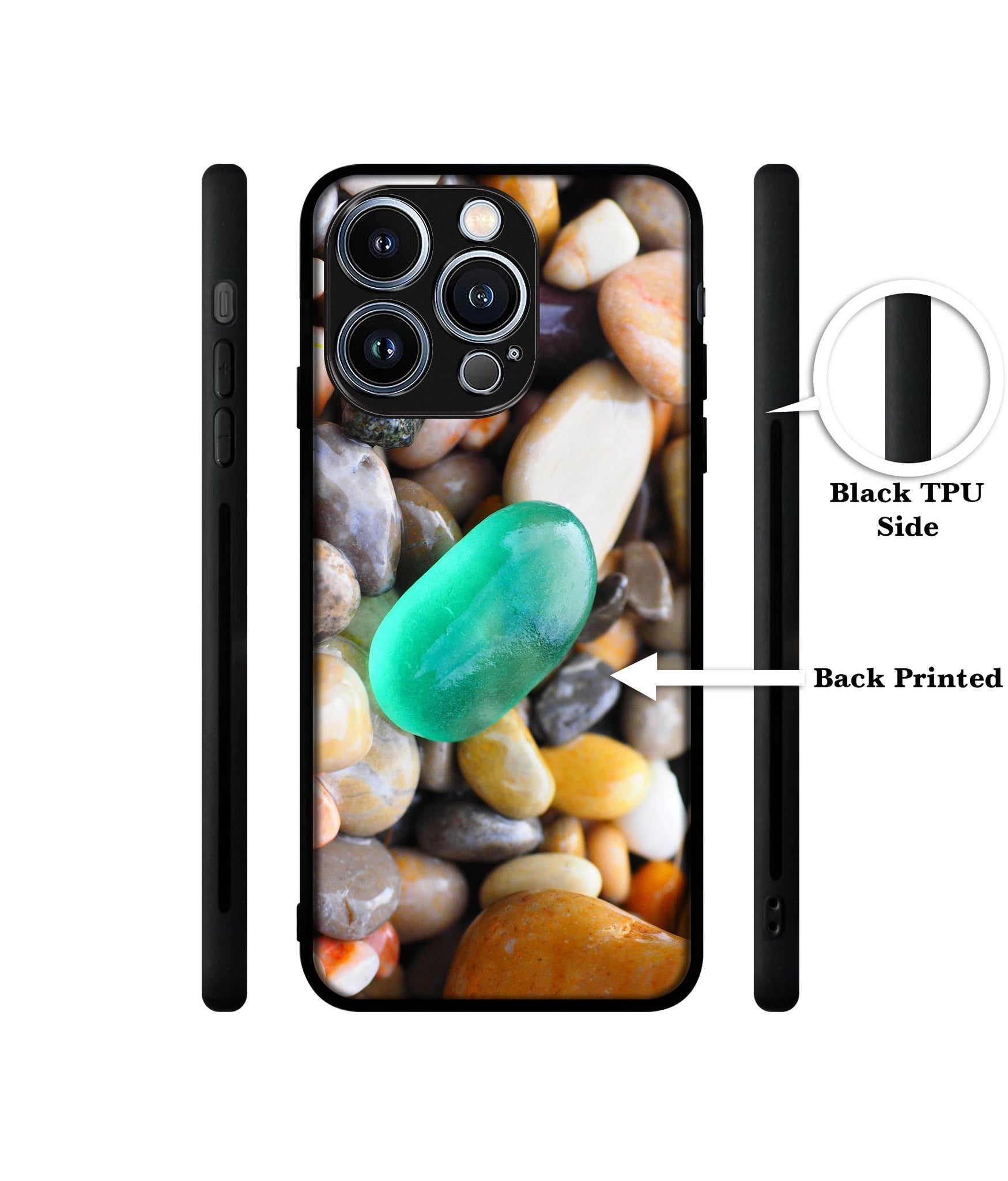 Sea Stones Designer 2D Printed Back Case Cover for Apple iPhone 13 Pro