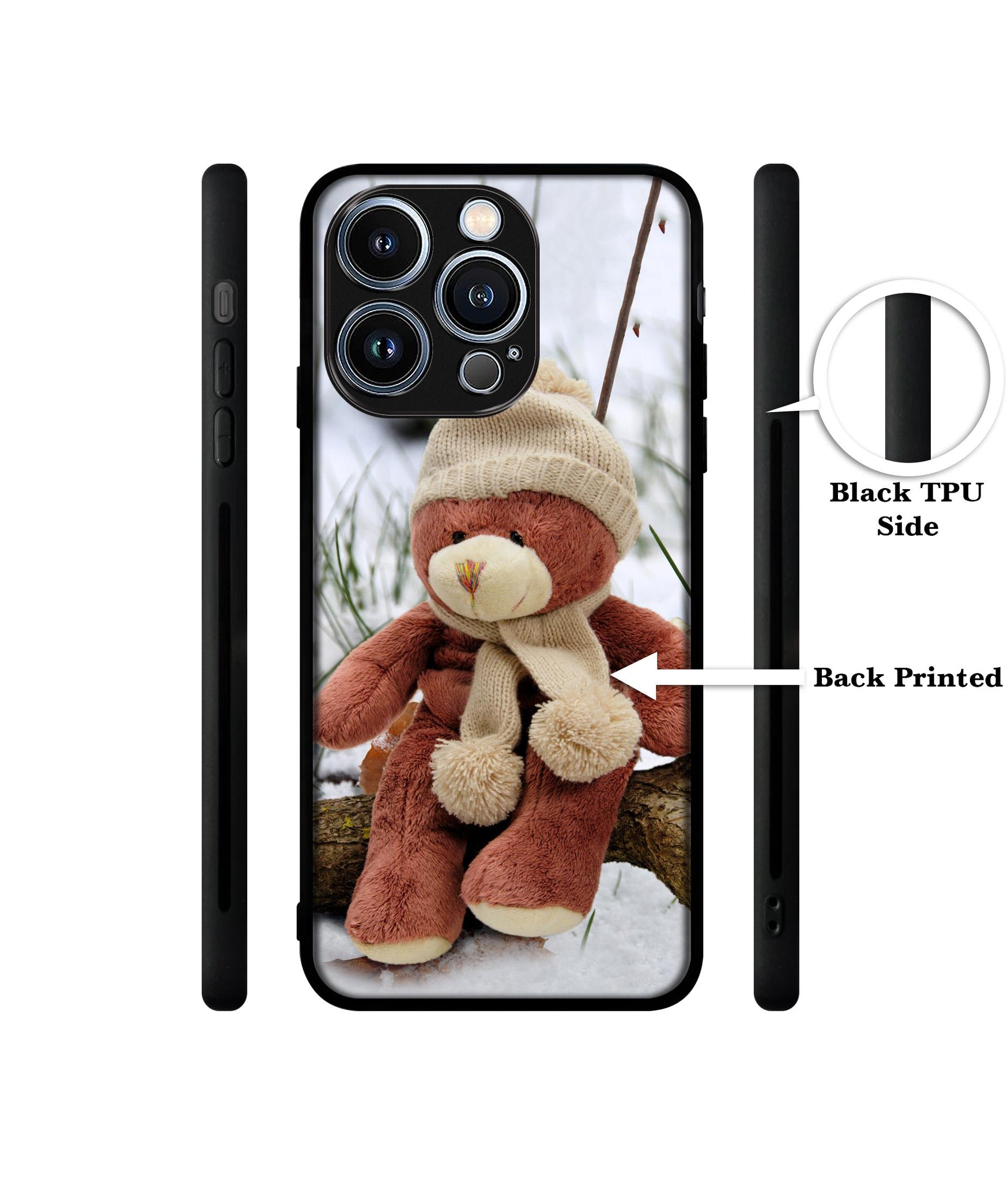 Woolen Bear Designer 2D Printed Back Case Cover for Apple iPhone 13 Pro