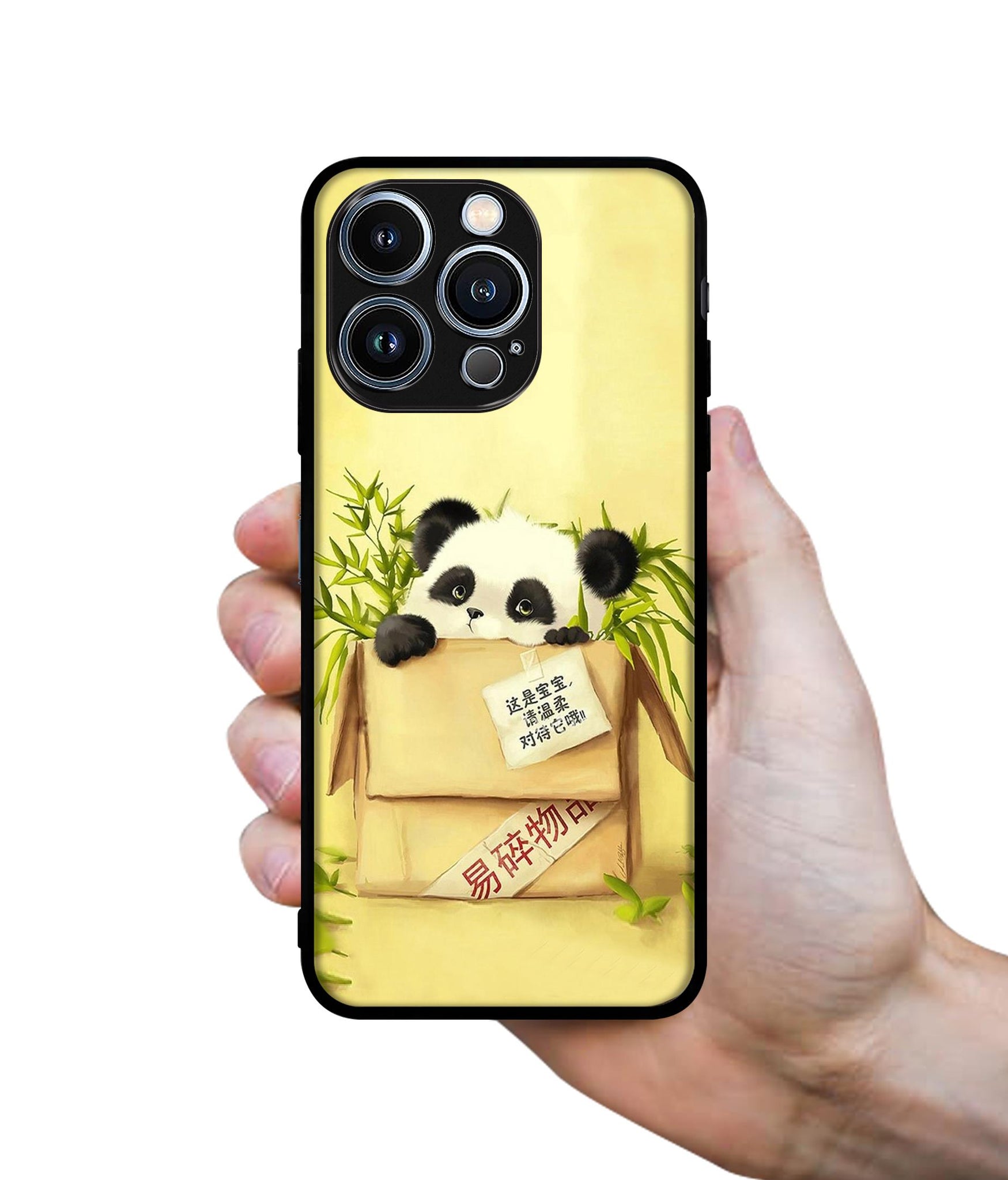 Panda In Box Designer 2D Printed Back Case Cover for Apple iPhone 13 Pro