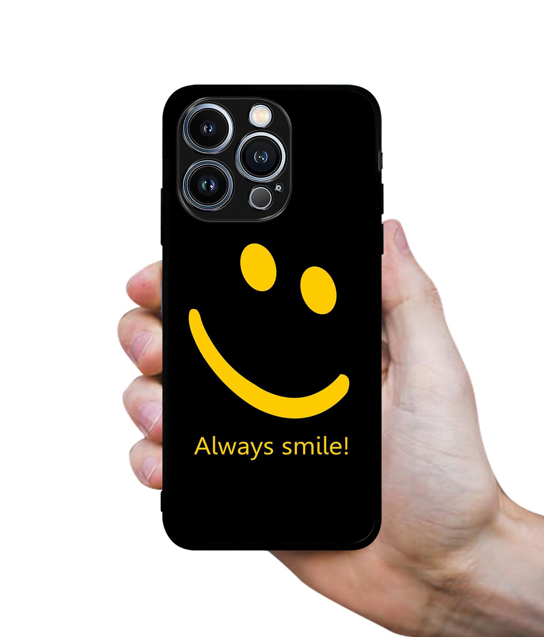 Always Smile Quote Designer 2D Printed Back Case Cover for Apple iPhone 13 Pro