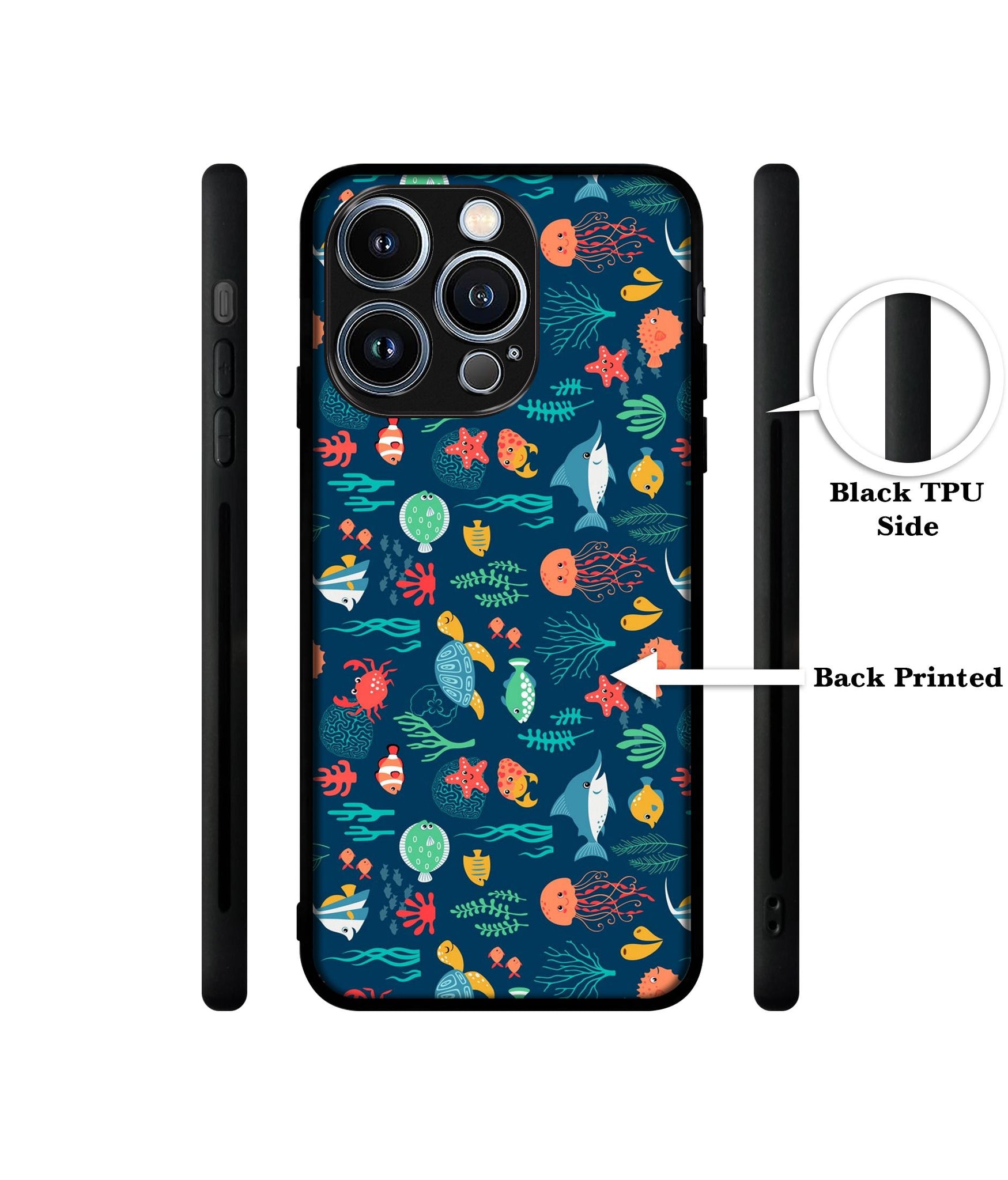 Aquarium Texture Designer 2D Printed Back Case Cover for Apple iPhone 13 Pro