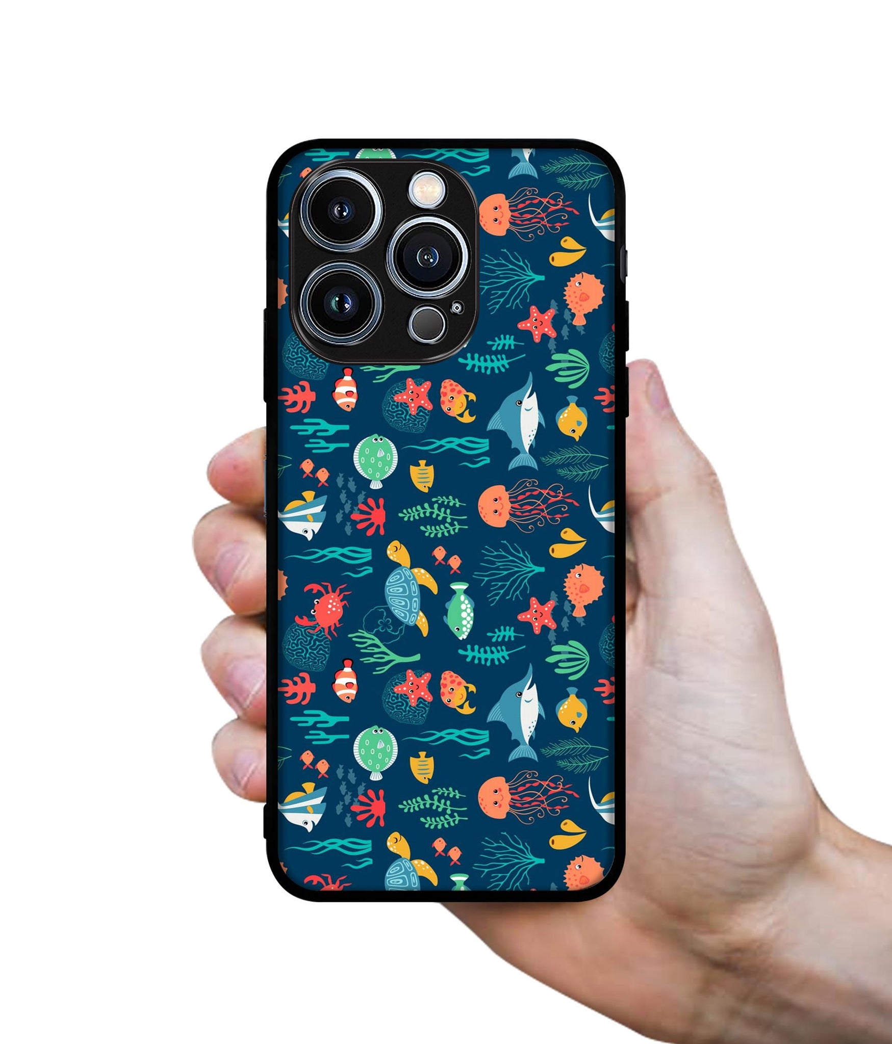 Aquarium Texture Designer 2D Printed Back Case Cover for Apple iPhone 13 Pro