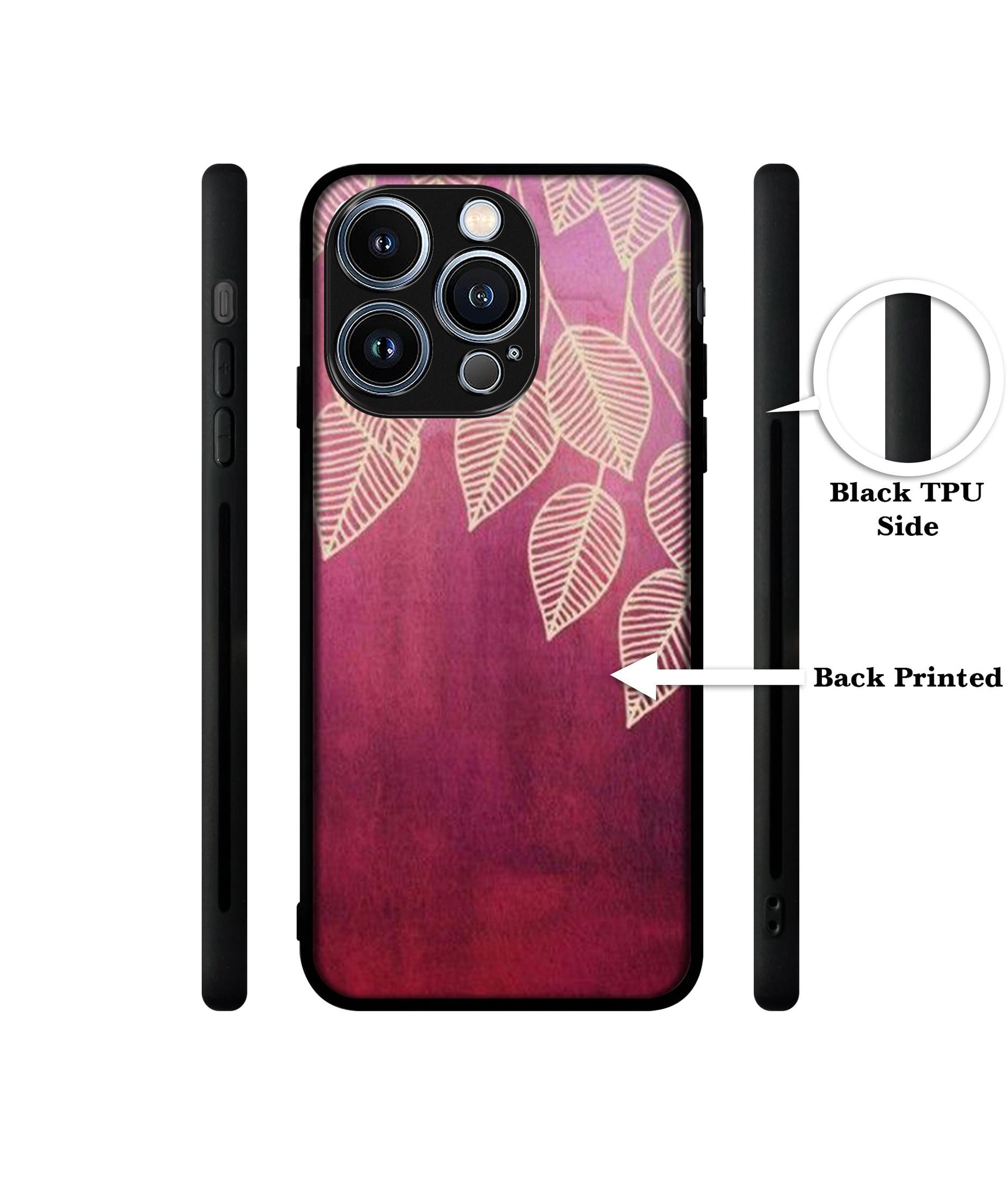 Leaf Pattern Designer 2D Printed Back Case Cover for Apple iPhone 13 Pro