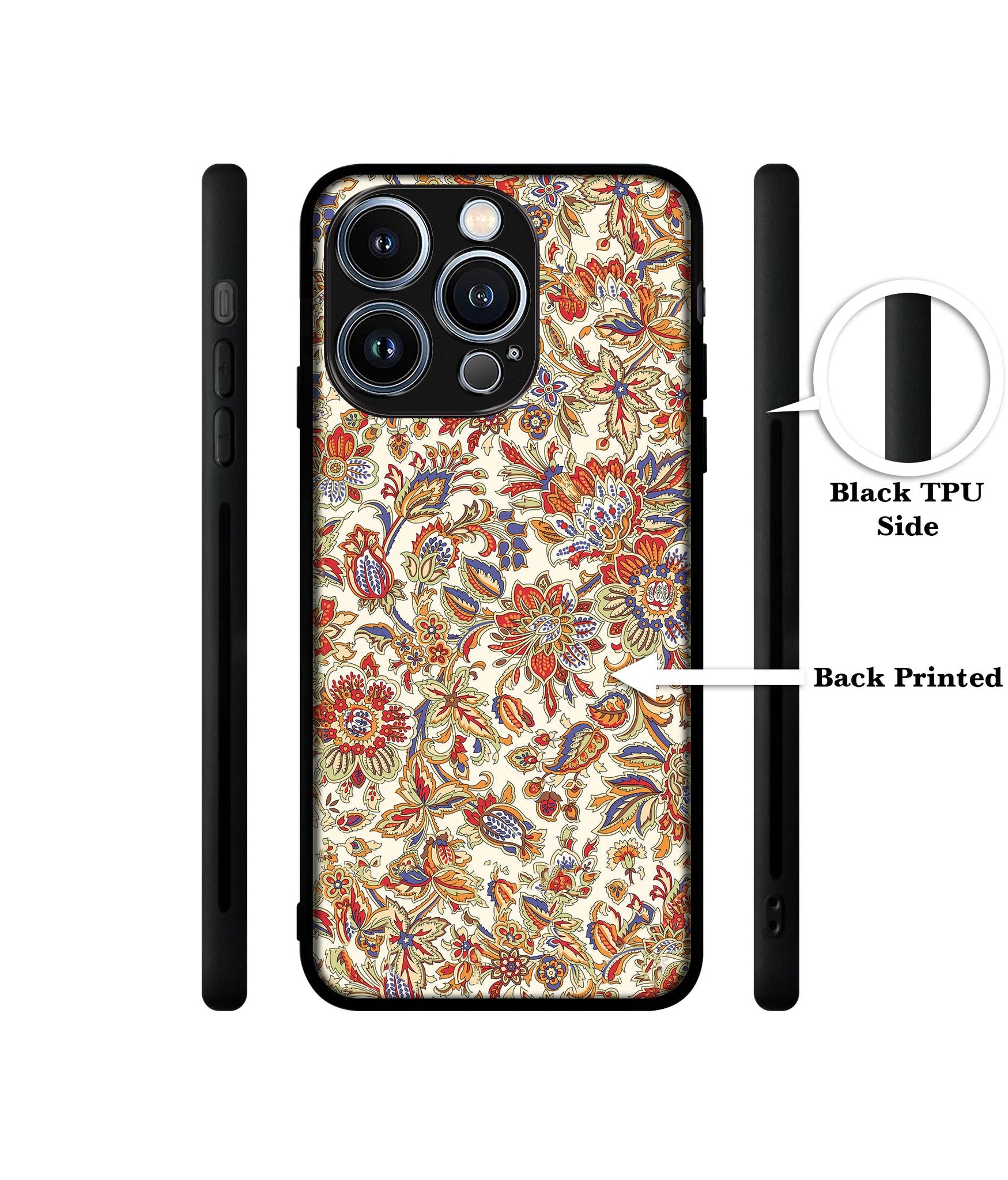 Floral Designer 2D Printed Back Case Cover for Apple iPhone 13 Pro