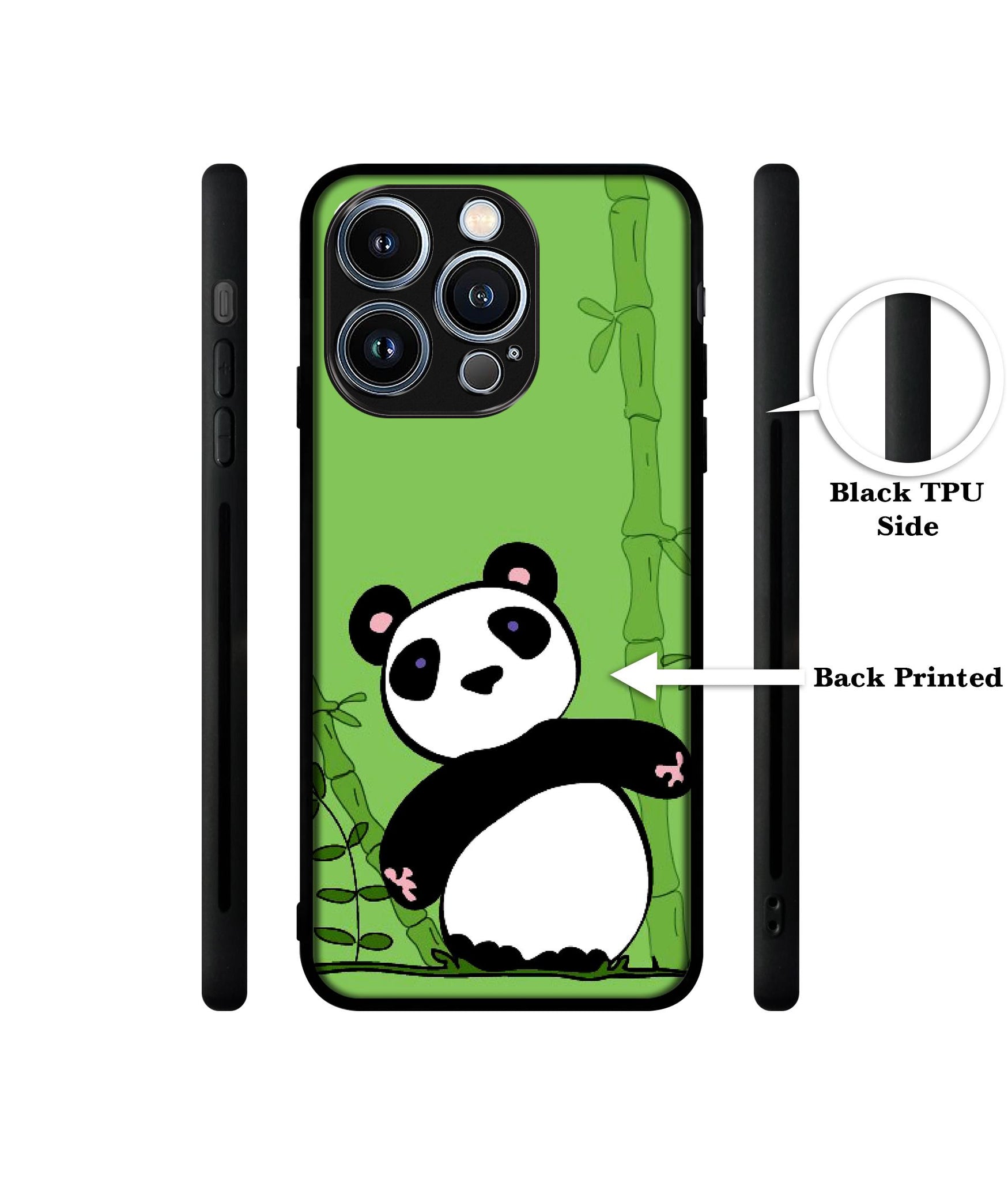 Panda with Bamboo Designer 2D Printed Back Case Cover for Apple iPhone 13 Pro