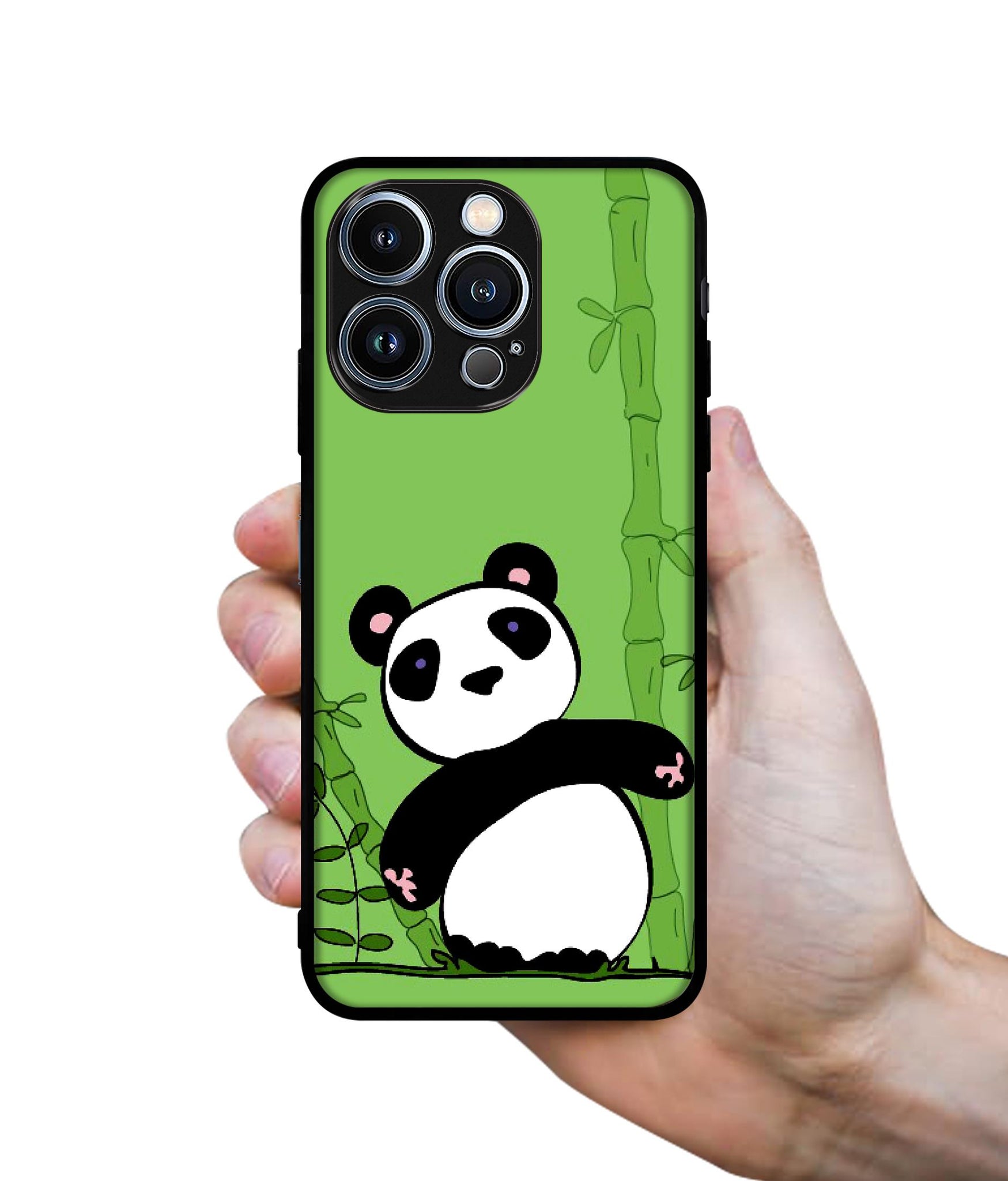 Panda with Bamboo Designer 2D Printed Back Case Cover for Apple iPhone 13 Pro