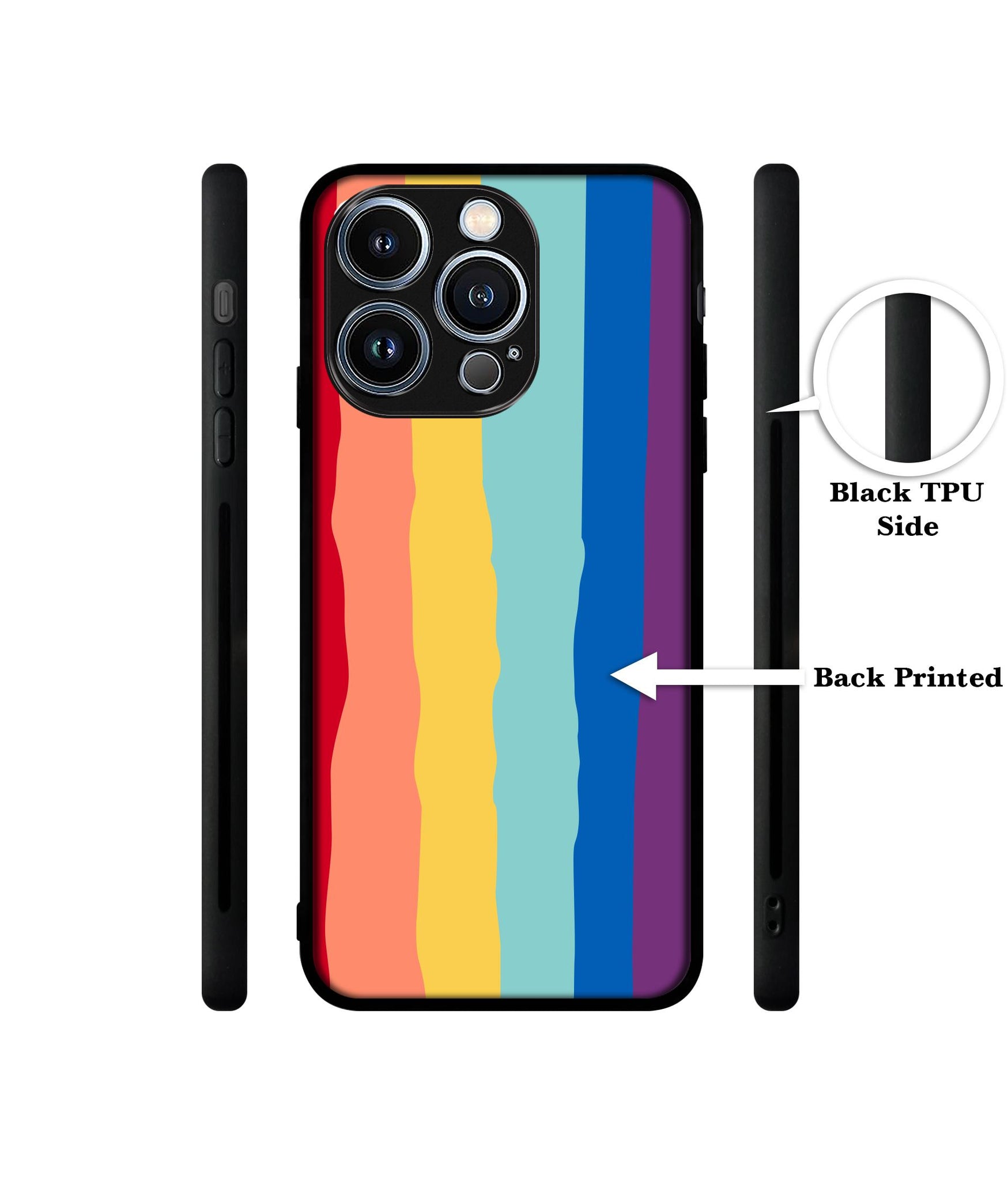 Rainbow Designer 2D Printed Back Case Cover for Apple iPhone 13 Pro