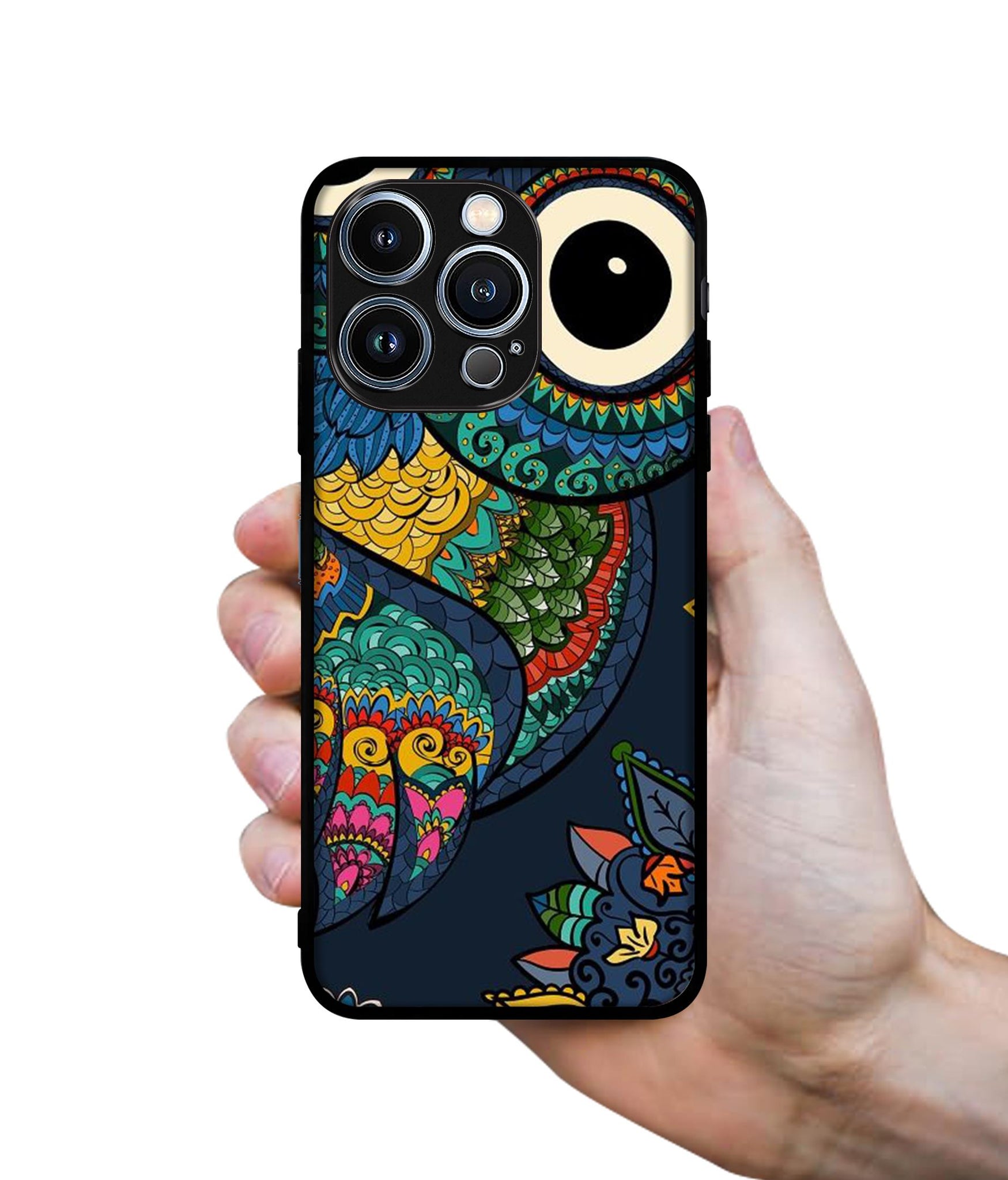 Owl Illustration Designer 2D Printed Back Case Cover for Apple iPhone 13 Pro