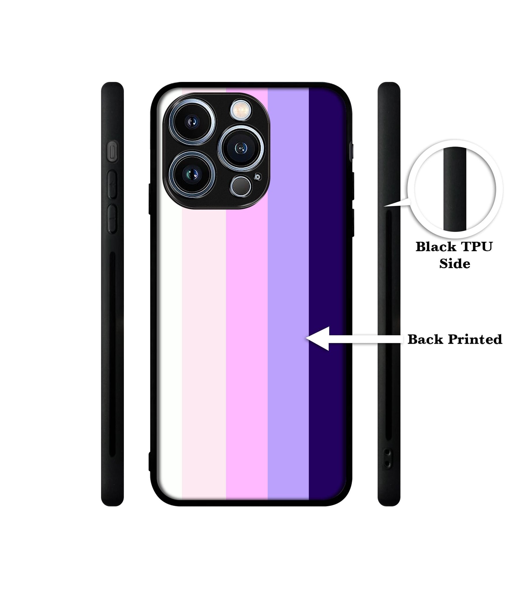 Pink and Purple Lines Designer 2D Printed Back Case Cover for Apple iPhone 13 Pro