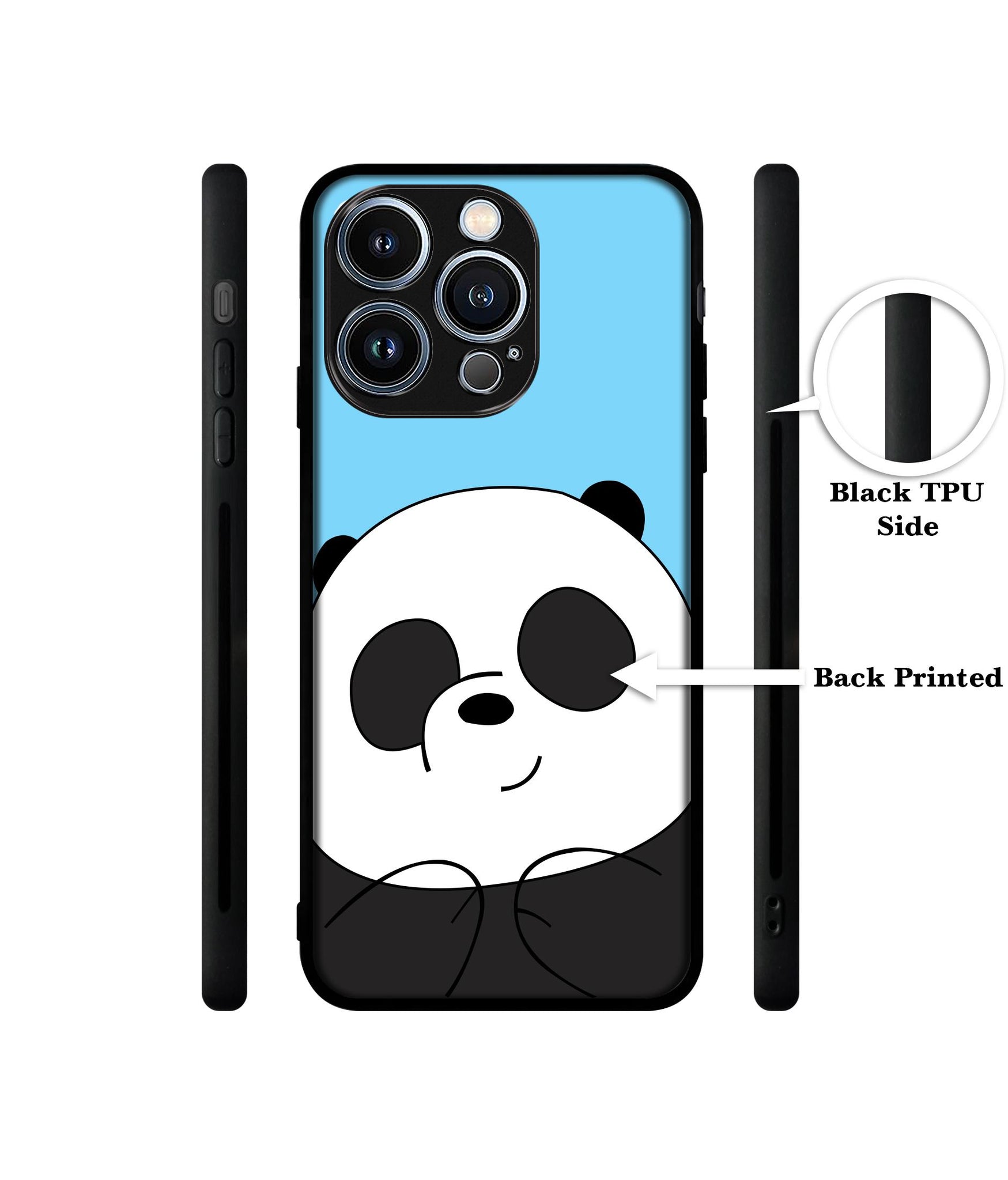 Cute Panda Designer 2D Printed Back Case Cover for Apple iPhone 13 Pro