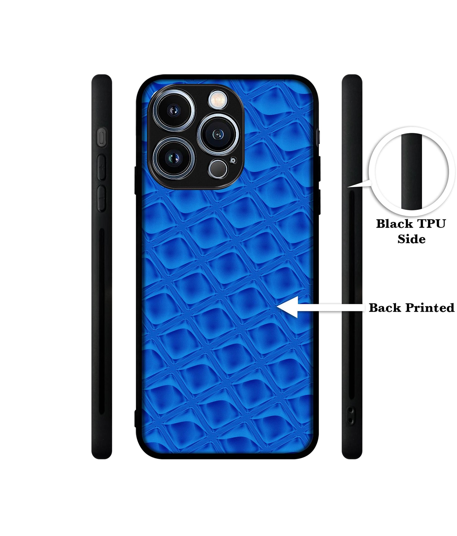 Blue Diamond Designer 2D Printed Back Case Cover for Apple iPhone 13 Pro