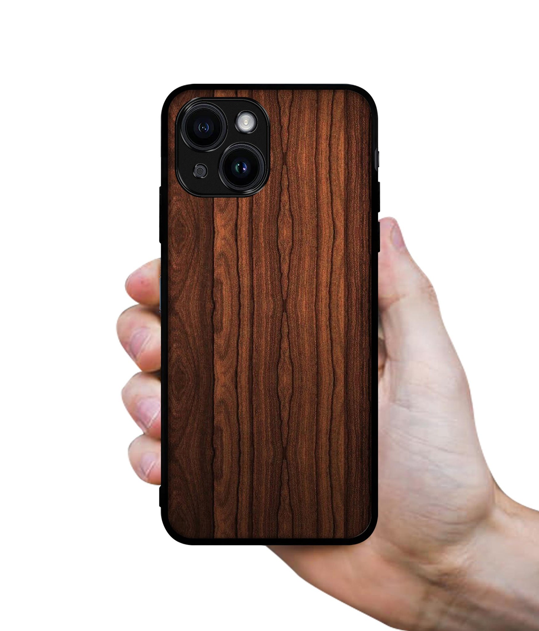 Brown Wooden Texture Designer 2D Printed Back Case Cover for Apple iPhone 14 / 13