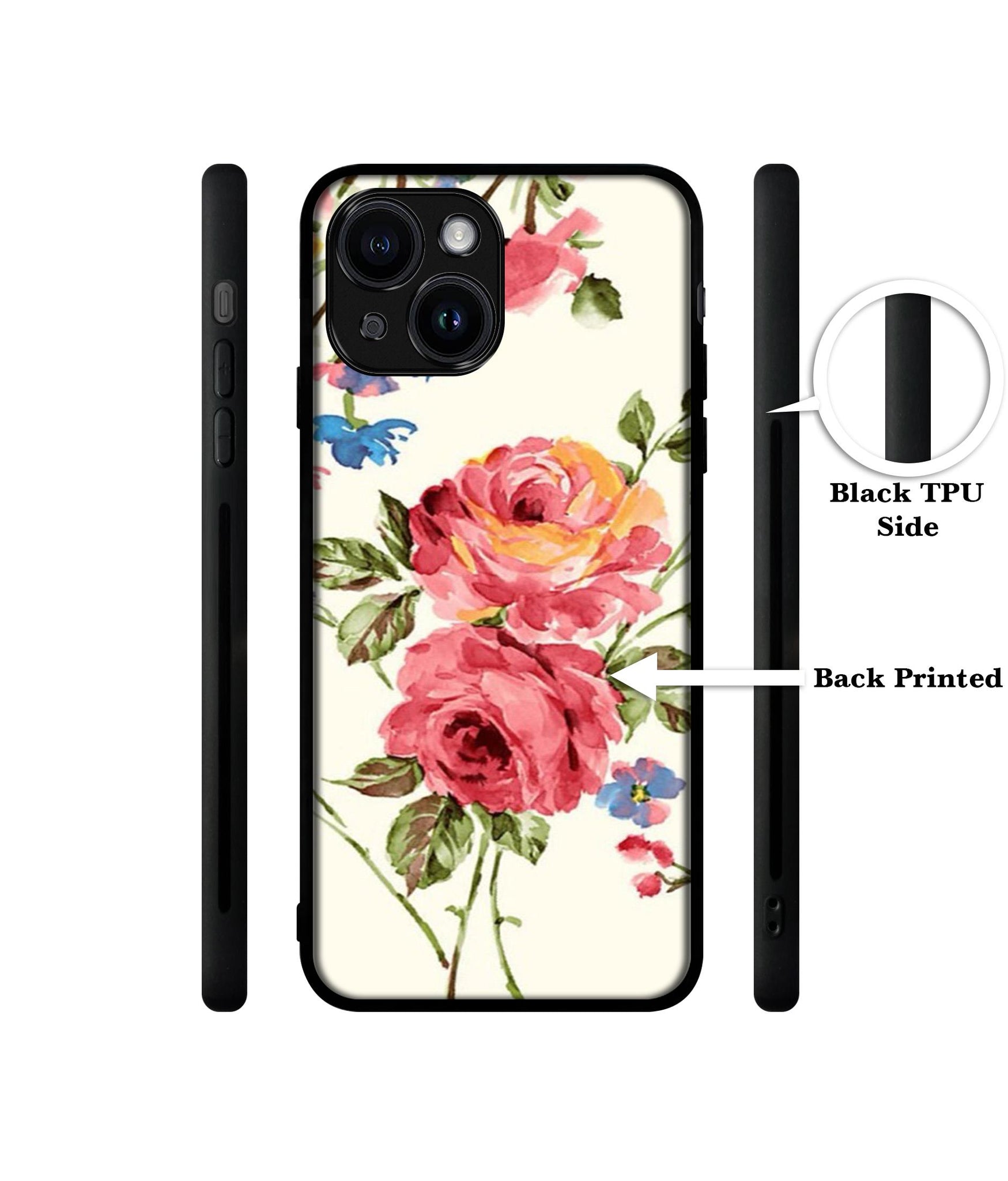 Vintage Painting Flower Designer 2D Printed Back Case Cover for Apple iPhone 14 / 13