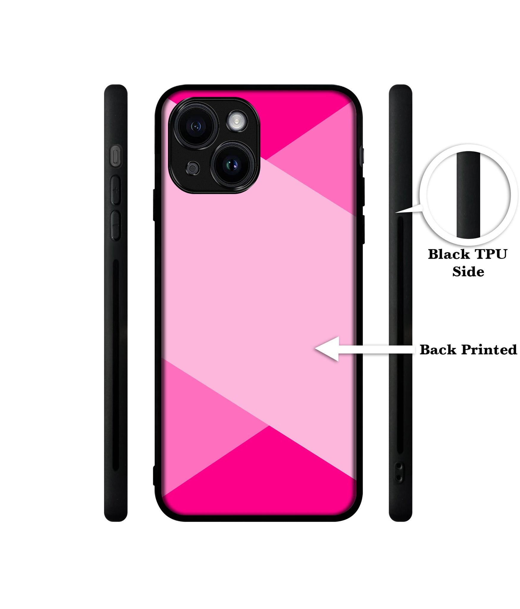 Pink Cross Vector Designer 2D Printed Back Case Cover for Apple iPhone 14 / 13