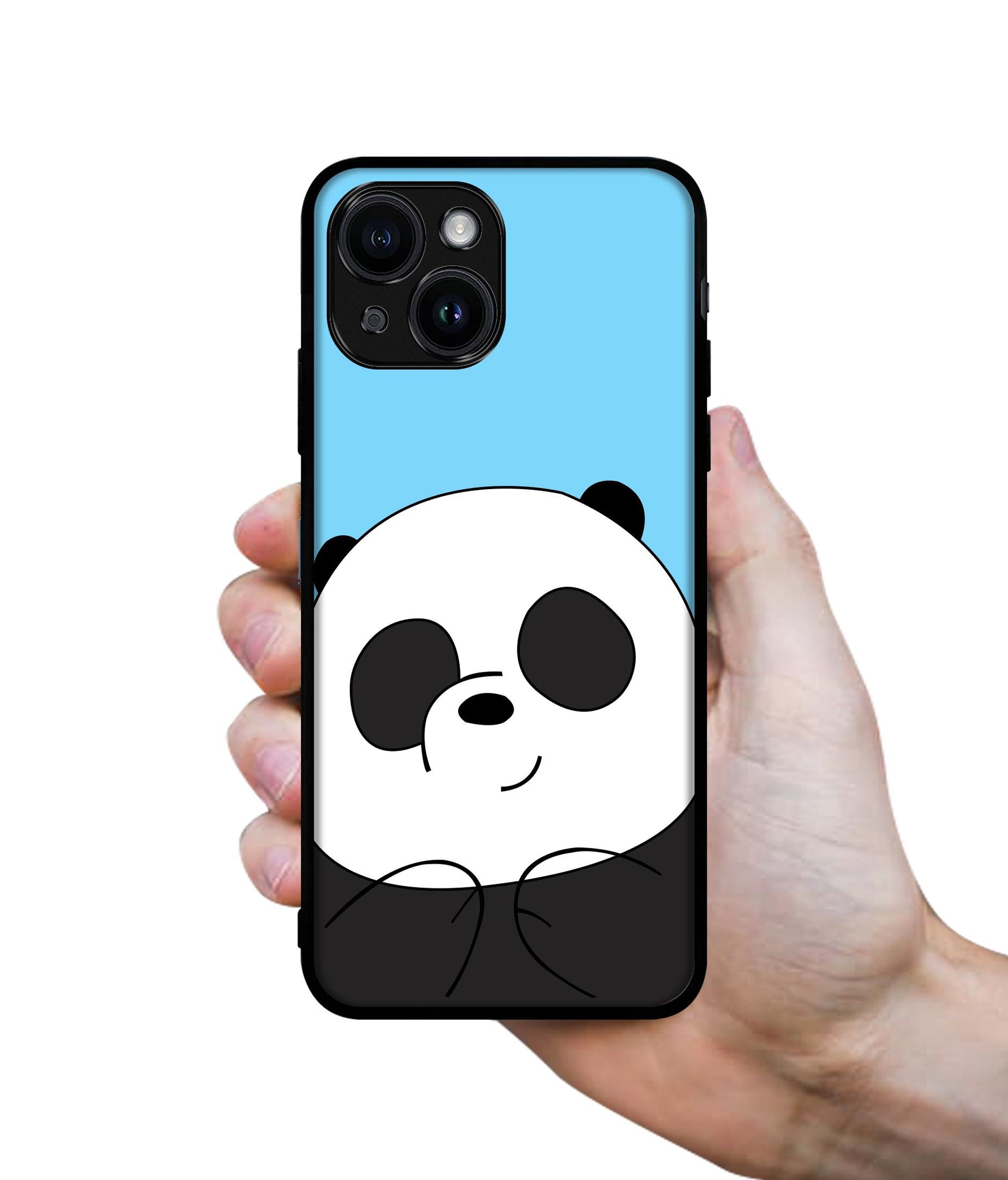 Cute Panda Designer 2D Printed Back Case Cover for Apple iPhone 14 / 13
