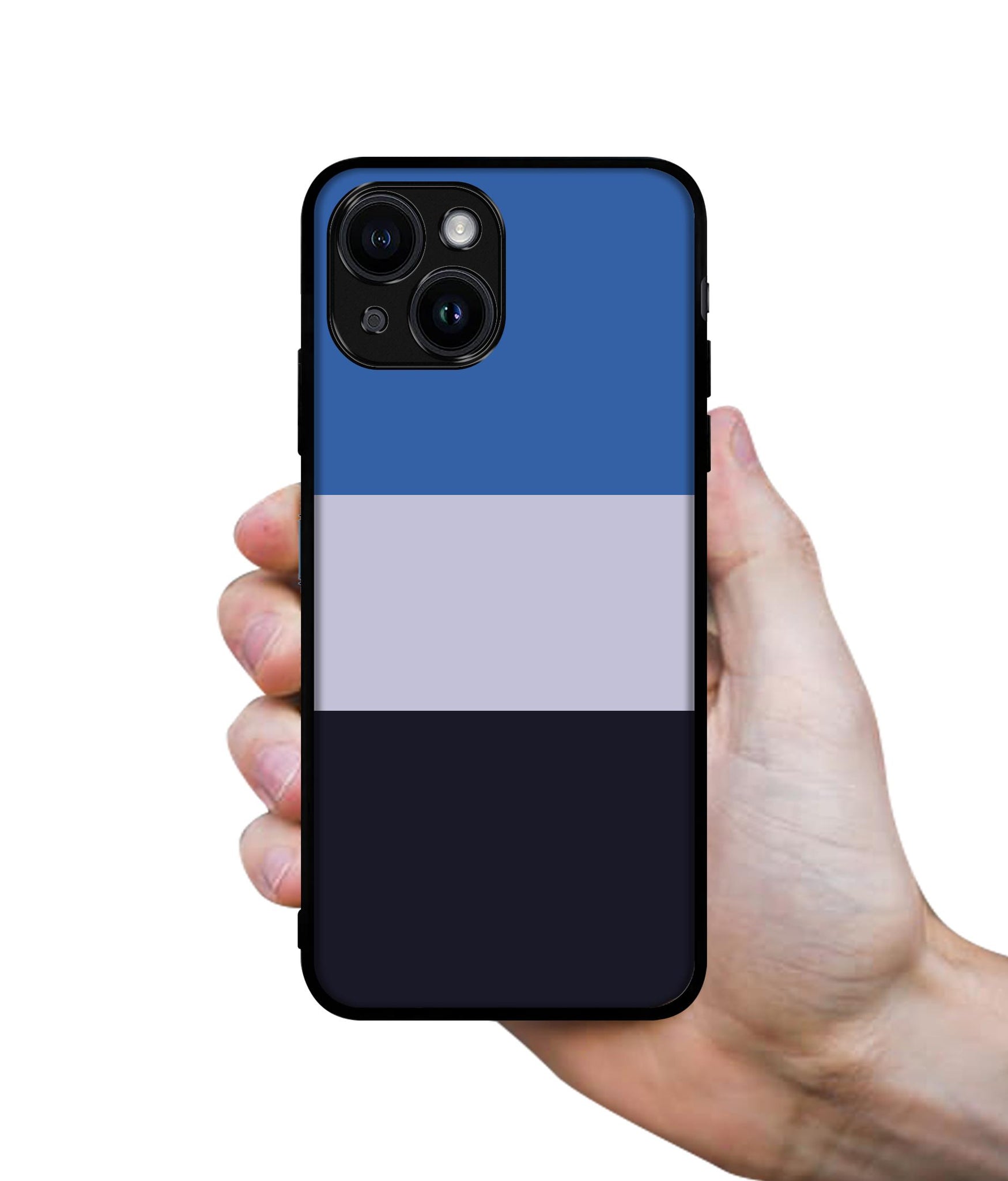 Three Color Stripes Designer 2D Printed Back Case Cover for Apple iPhone 14 / 13