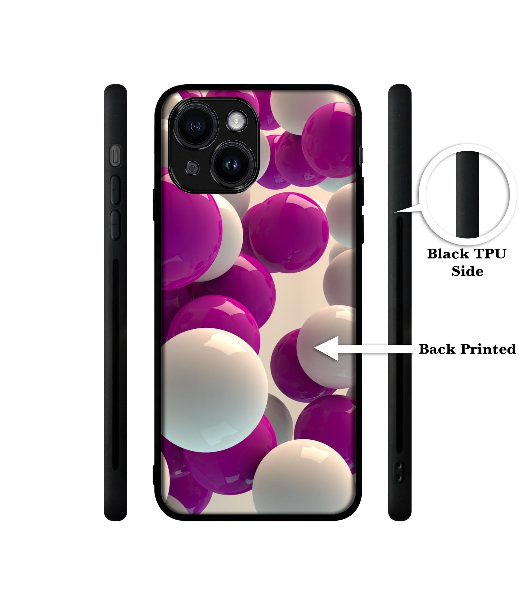 3D Balloons Designer 2D Printed Back Case Cover for Apple iPhone 14 Plus