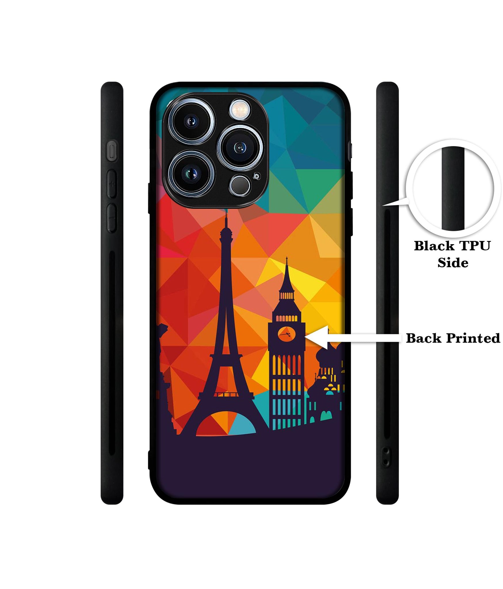 Colored Paris Designer 2D Printed Back Case Cover for Apple iPhone 14 Pro